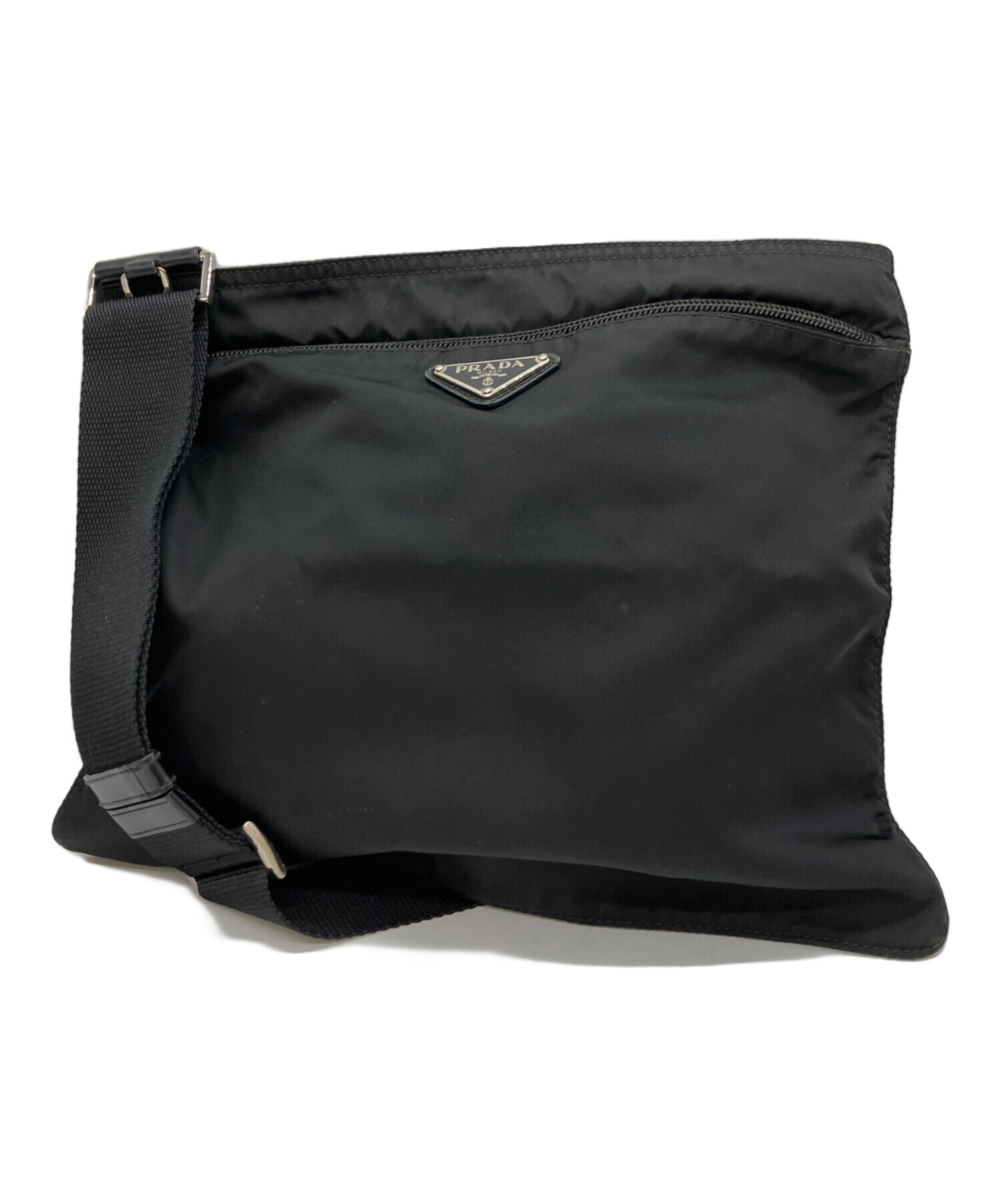 中古・古着通販】PRADA (プラダ) ナイロンショルダーバッグ ブラック