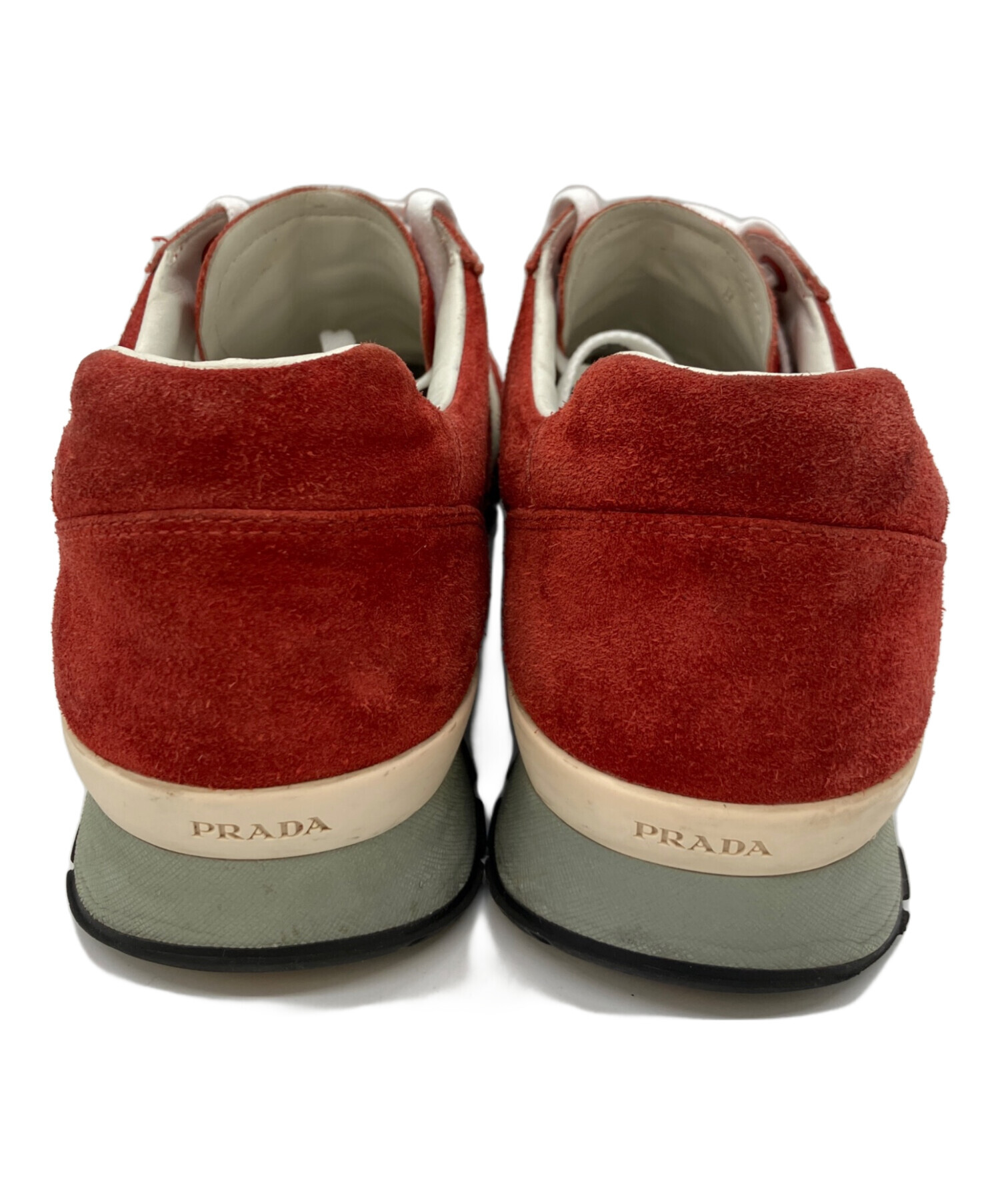 中古・古着通販】PRADA (プラダ) スニーカー レッド サイズ:8