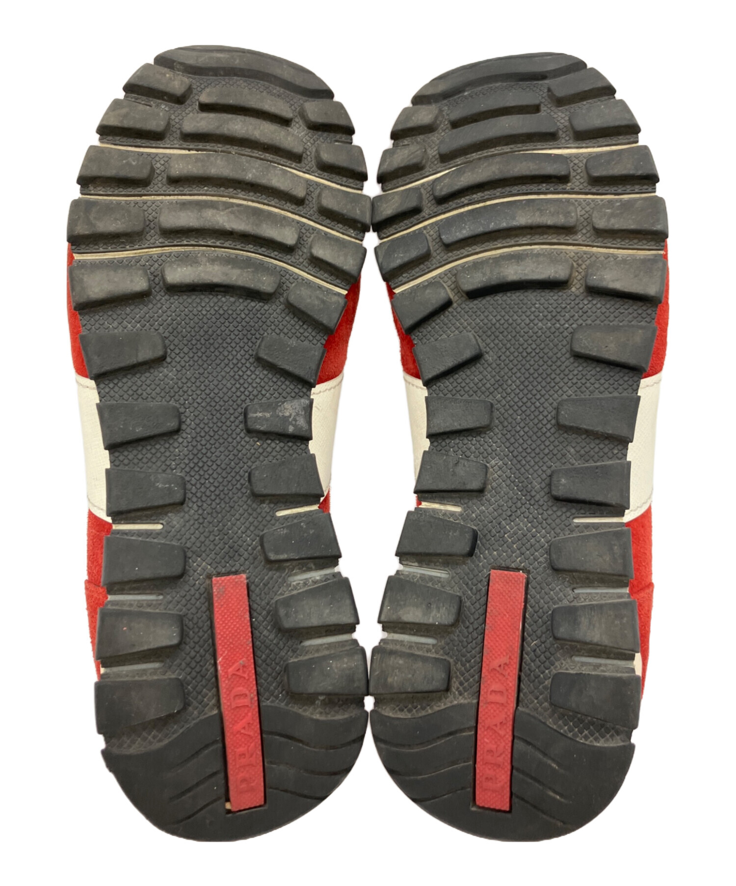 中古・古着通販】PRADA (プラダ) スニーカー レッド サイズ:8 