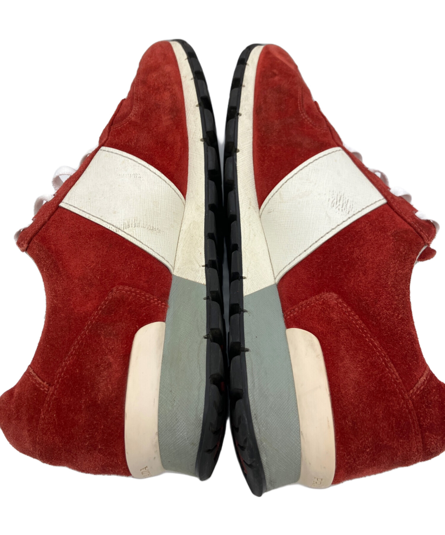 中古・古着通販】PRADA (プラダ) スニーカー レッド サイズ:8