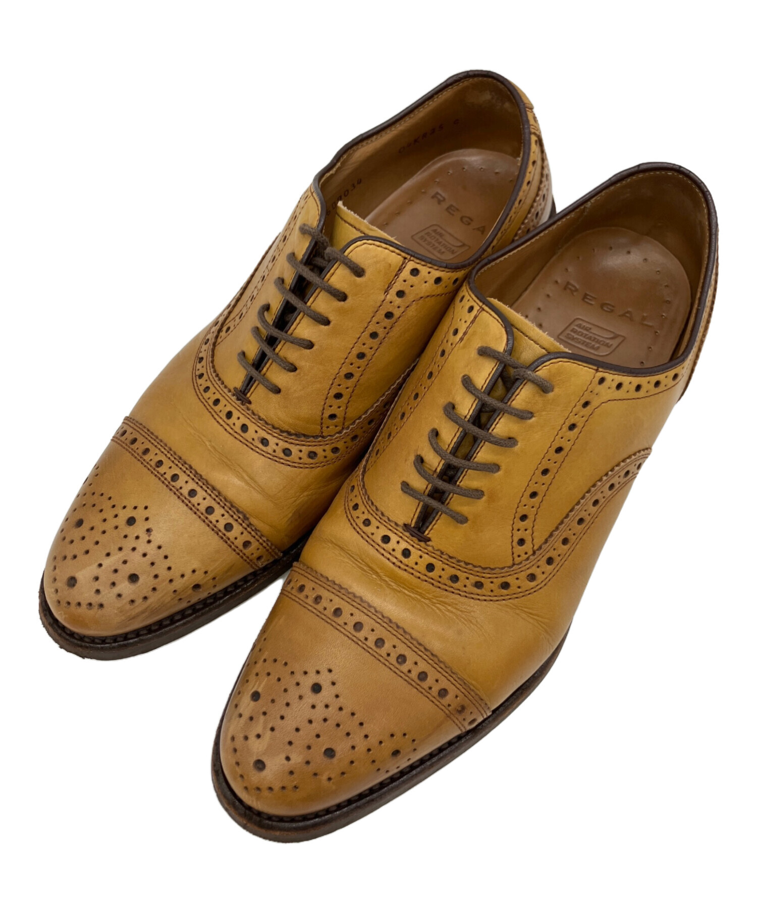 【美品】REGAL 17DR ストレートチップ ブラウン 25cm 日本製 中古・古着通販】REGAL (リーガル) ストレートチップシューズ ブラウン