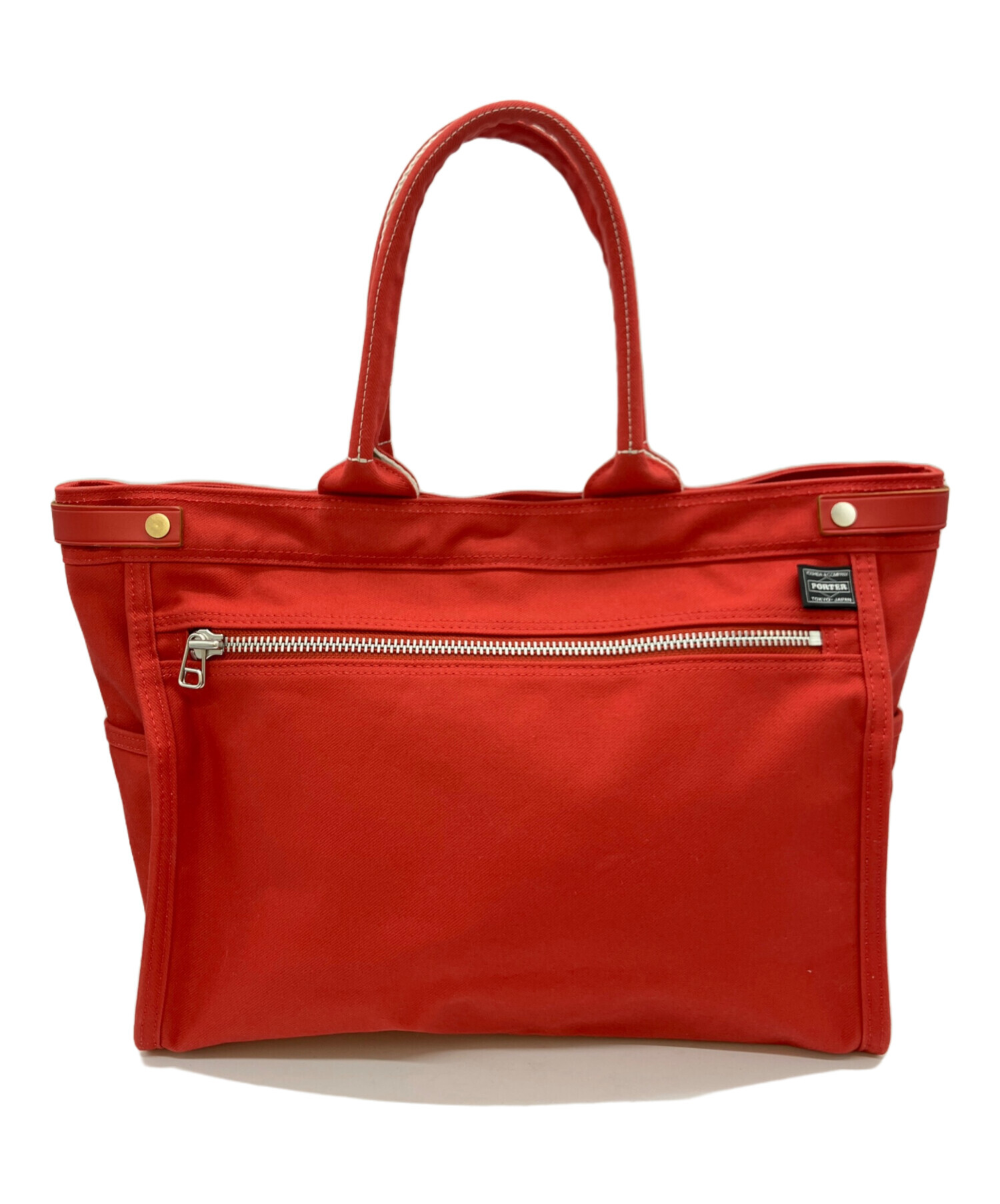 中古・古着通販】PORTER (ポーター) キャンバストートバッグ レッド