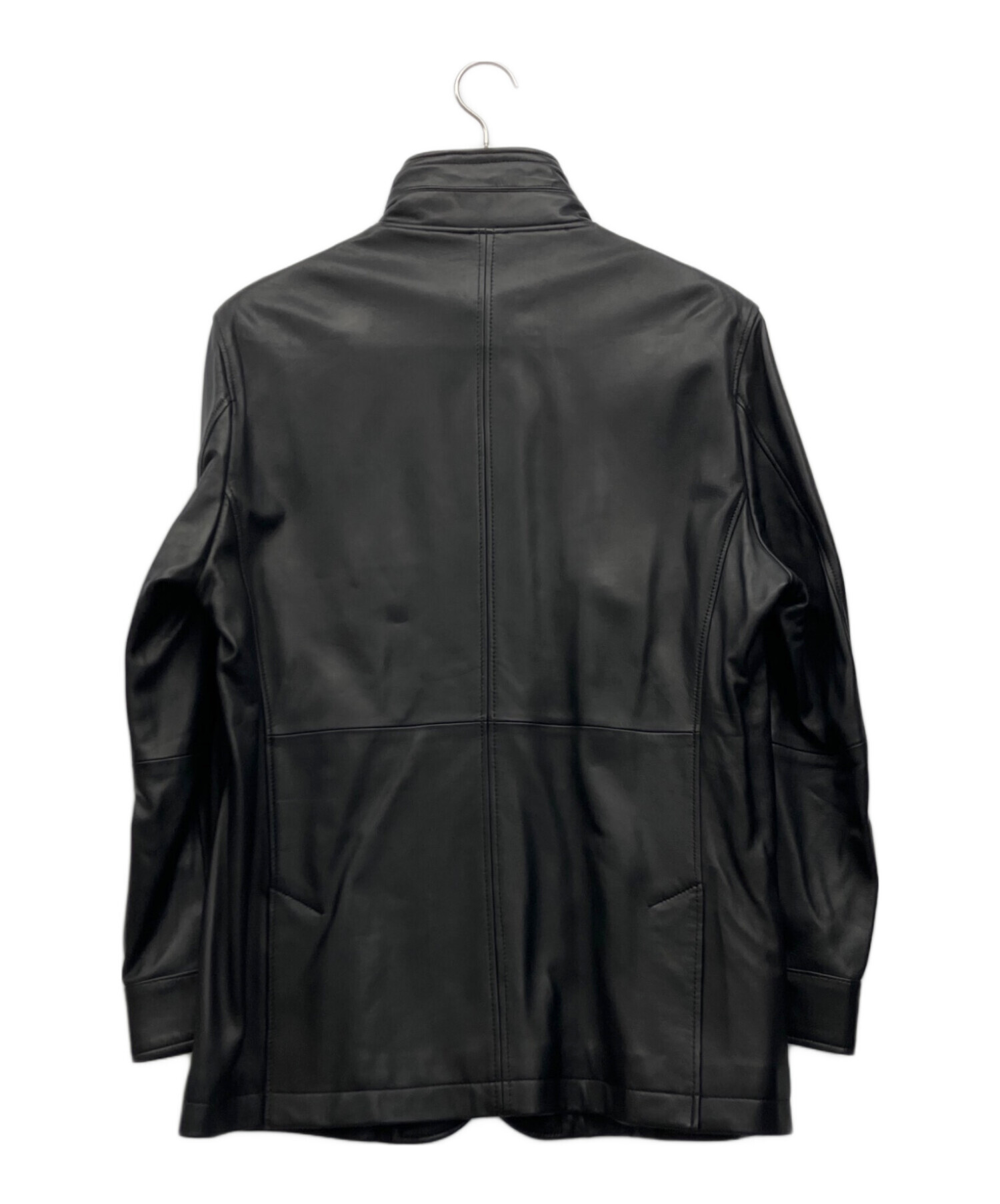 中古・古着通販】D'URBAN (ダーバン) ラムレザーコート ブラック