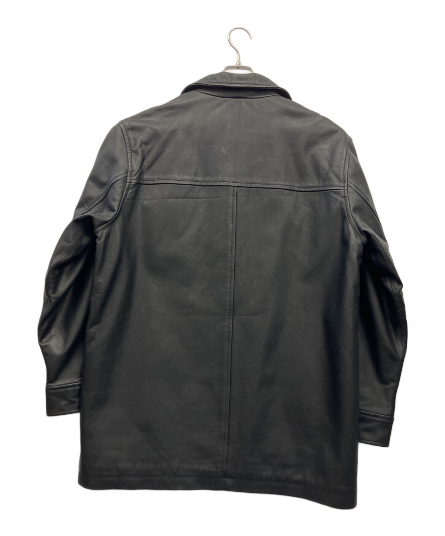 中古・古着通販】GAP (ギャップ) レザーカーコート ブラック サイズ:M 
