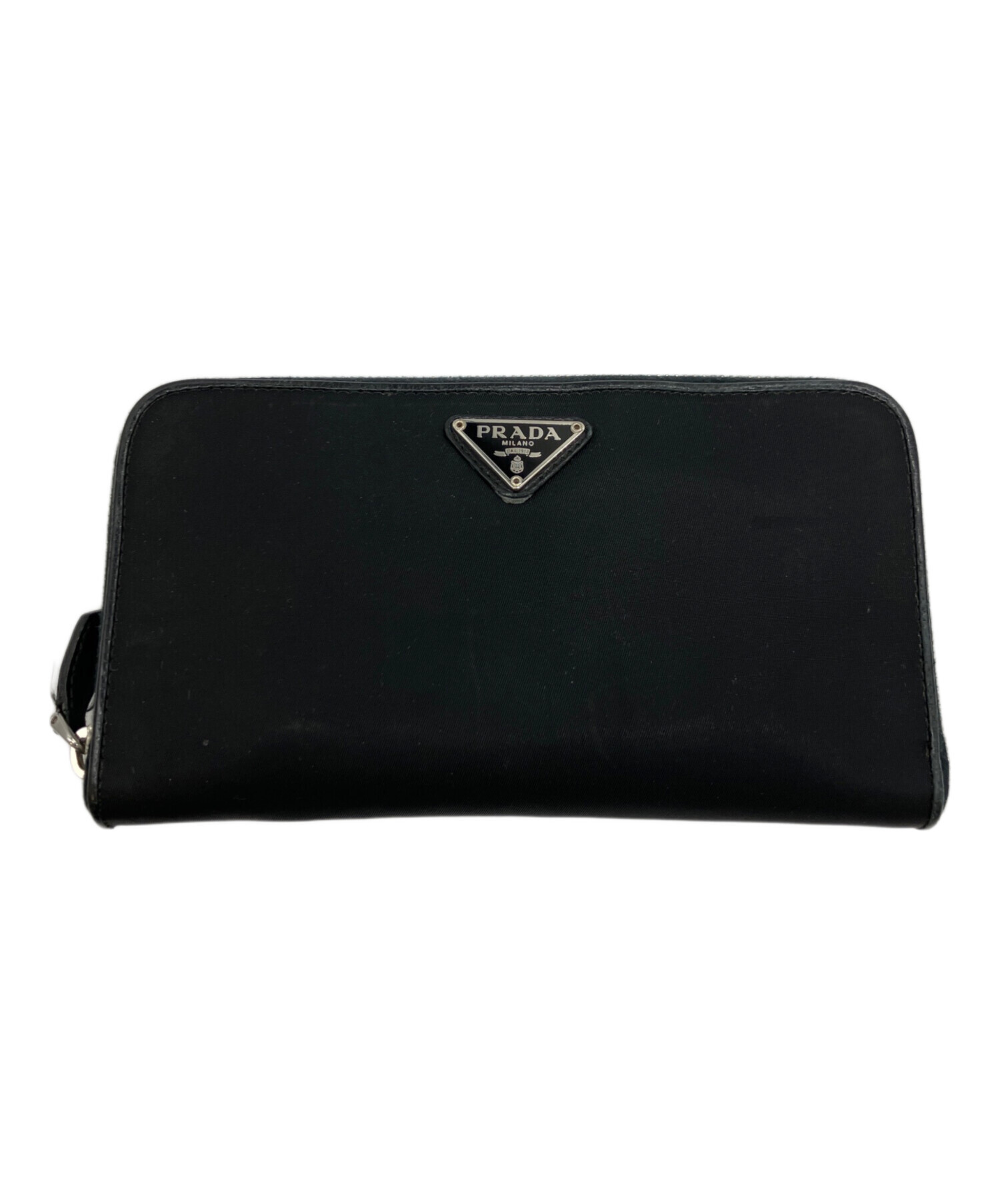 PRADA ブラックレザー 長財布(中古品) 中古・古着通販】PRADA (プラダ) 長財布 ブラック｜ブランド・古着通販