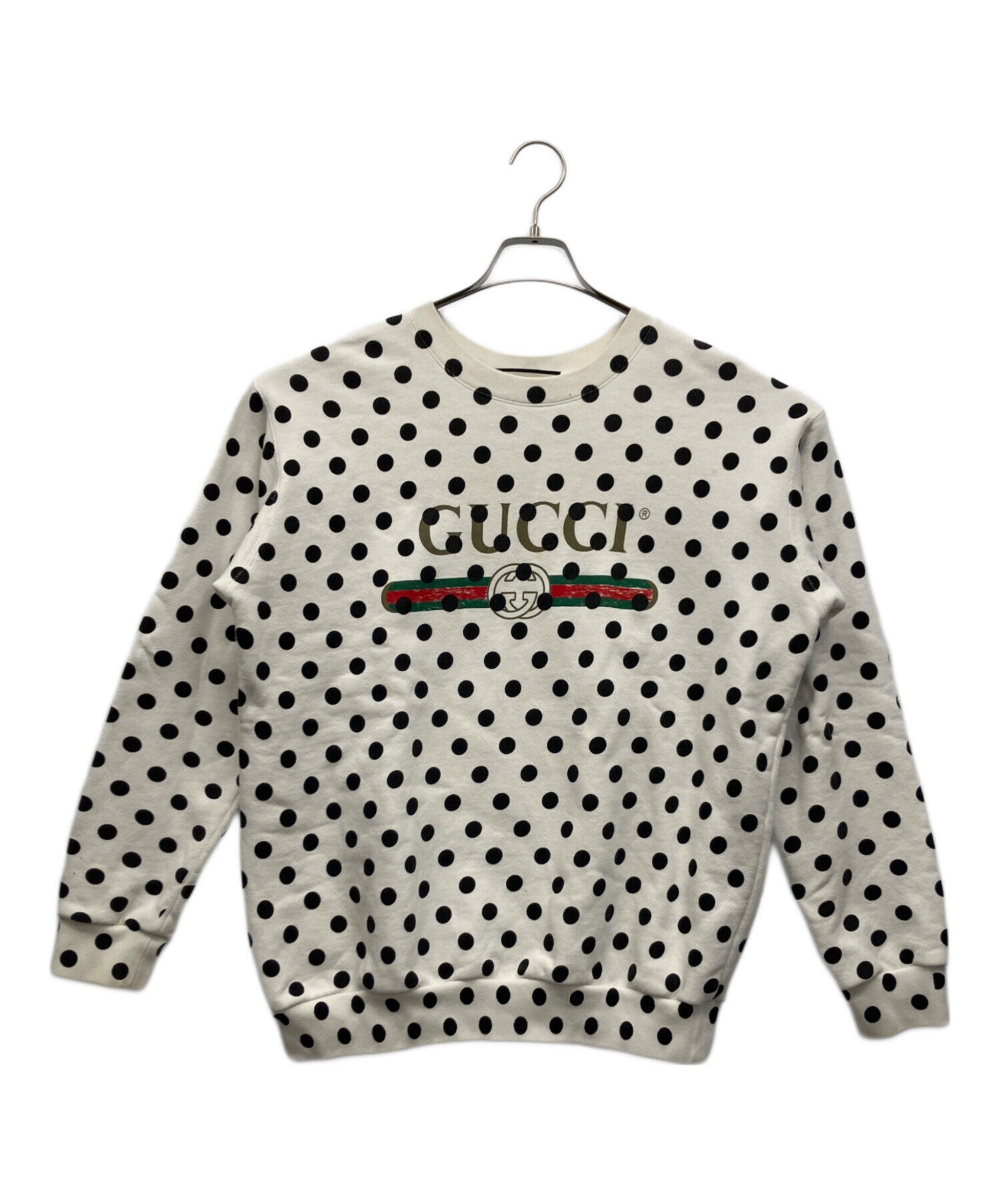 中古・古着通販】GUCCI (グッチ) ポルカドットスウェット ホワイト