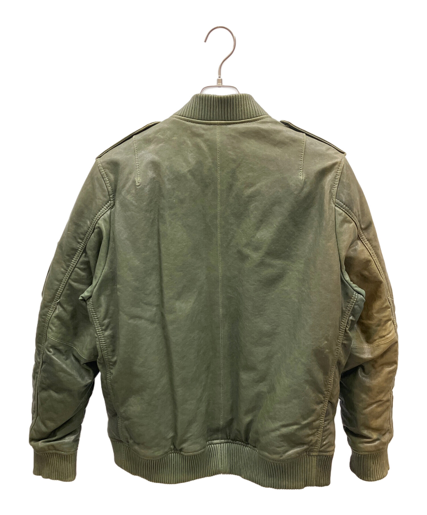 中古・古着通販】AVIREX (アヴィレックス) レザージャケット オリーブ