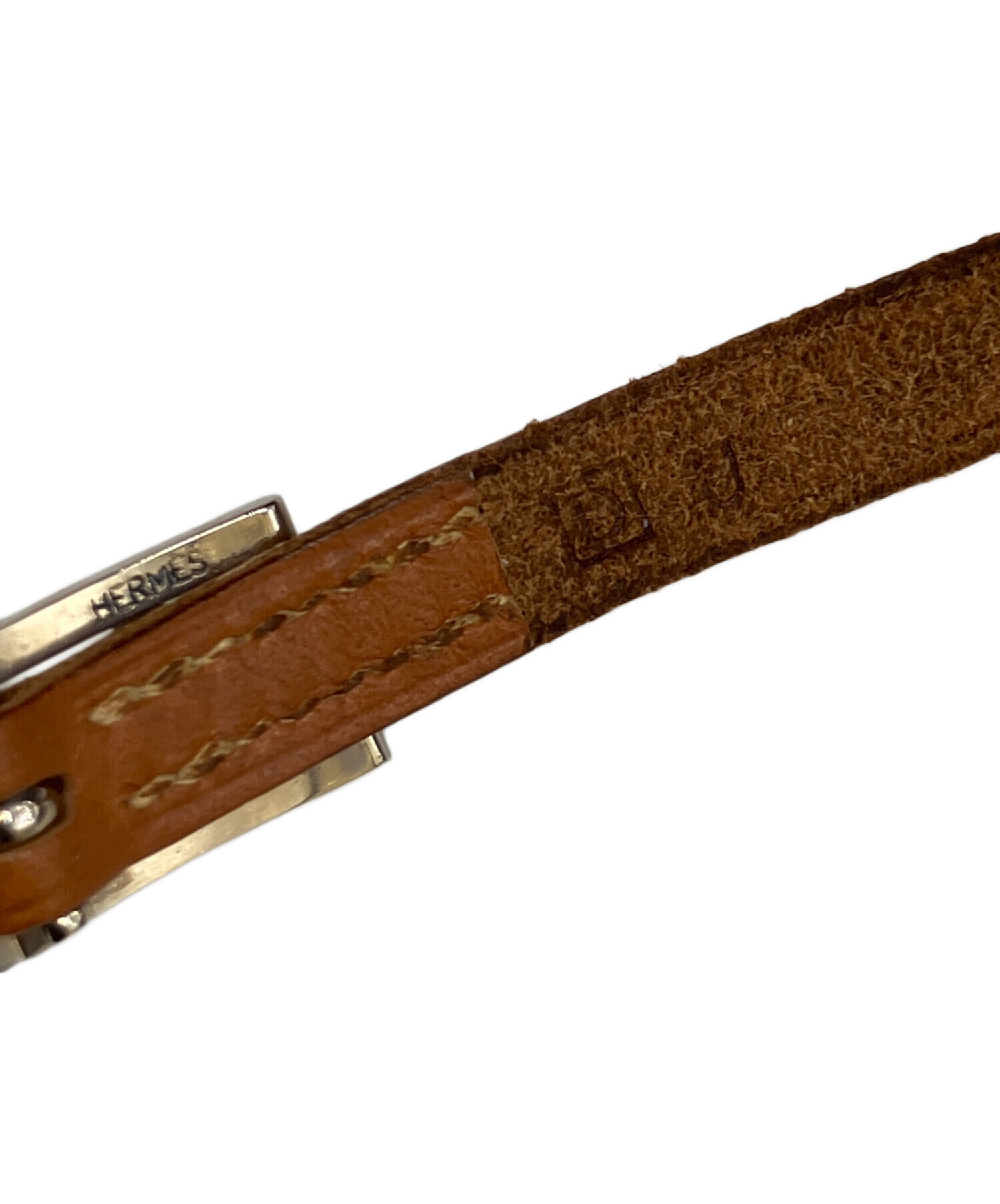 中古・古着通販】HERMES (エルメス) レザーブレスレット ブラウン