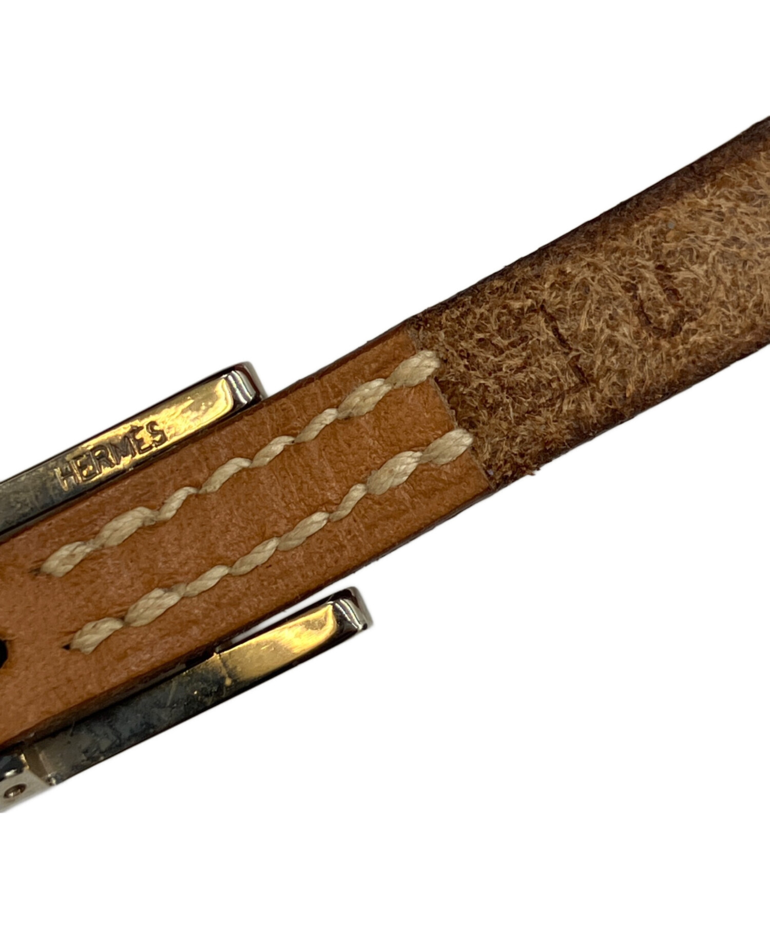 中古・古着通販】HERMES (エルメス) レザーブレスレット ブラウン