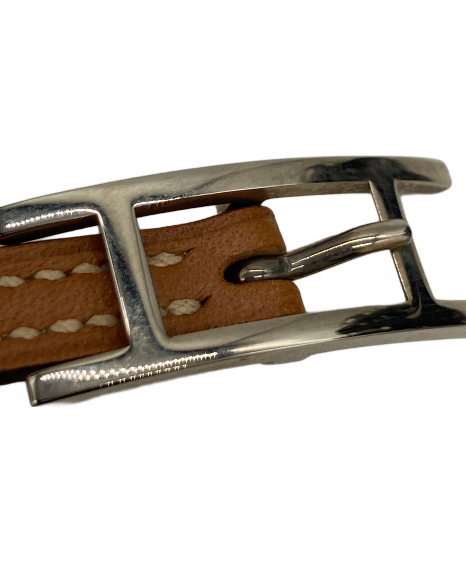 中古・古着通販】HERMES (エルメス) レザーブレスレット ブラウン