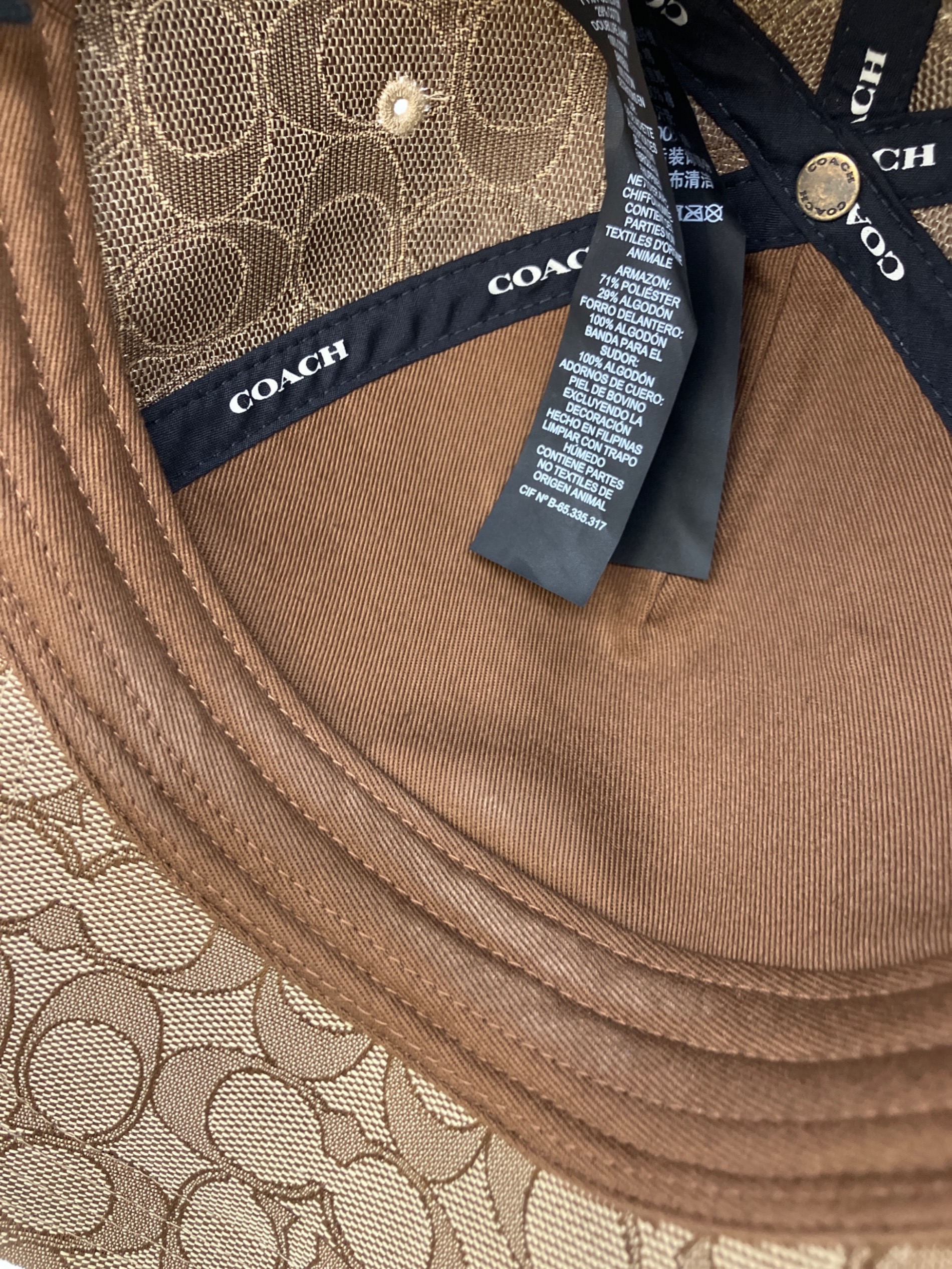 中古・古着通販】COACH (コーチ) キャップ ブラウン サイズ:54/62