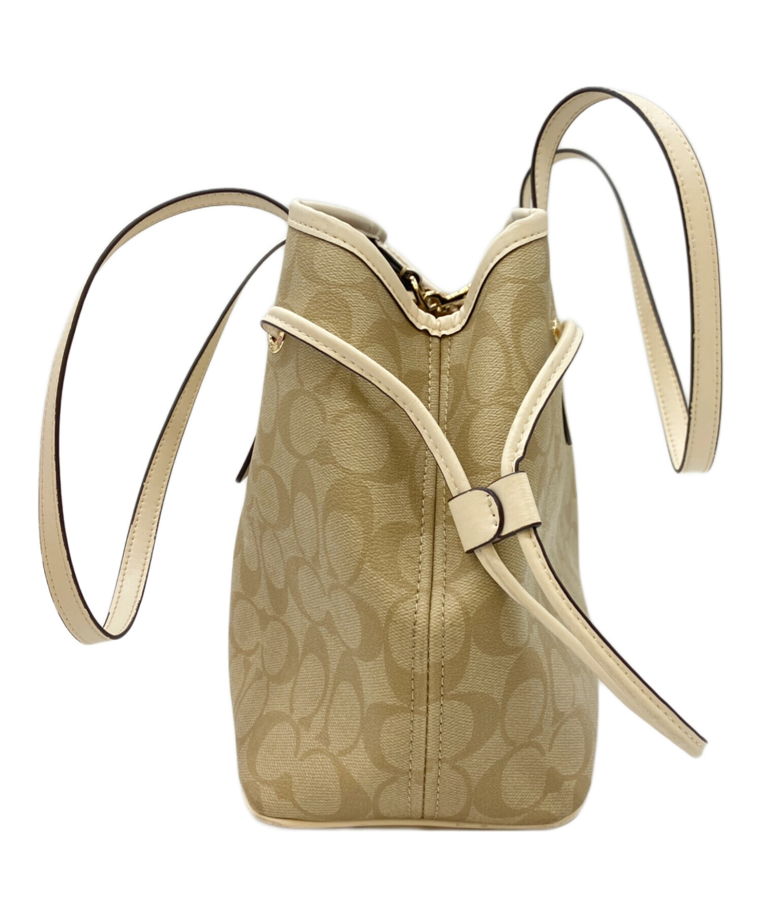 中古・古着通販】COACH (コーチ) ショルダーバッグ ベージュ｜ブランド