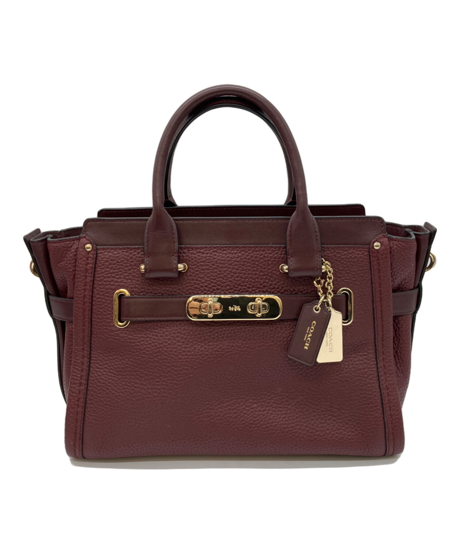 中古・古着通販】COACH (コーチ) ハンドバッグ ワインレッド｜ブランド