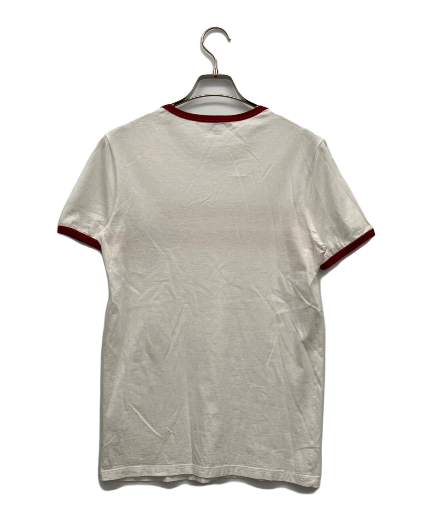 中古・古着通販】GUCCI (グッチ) 半袖Tシャツ ホワイト×レッド サイズ