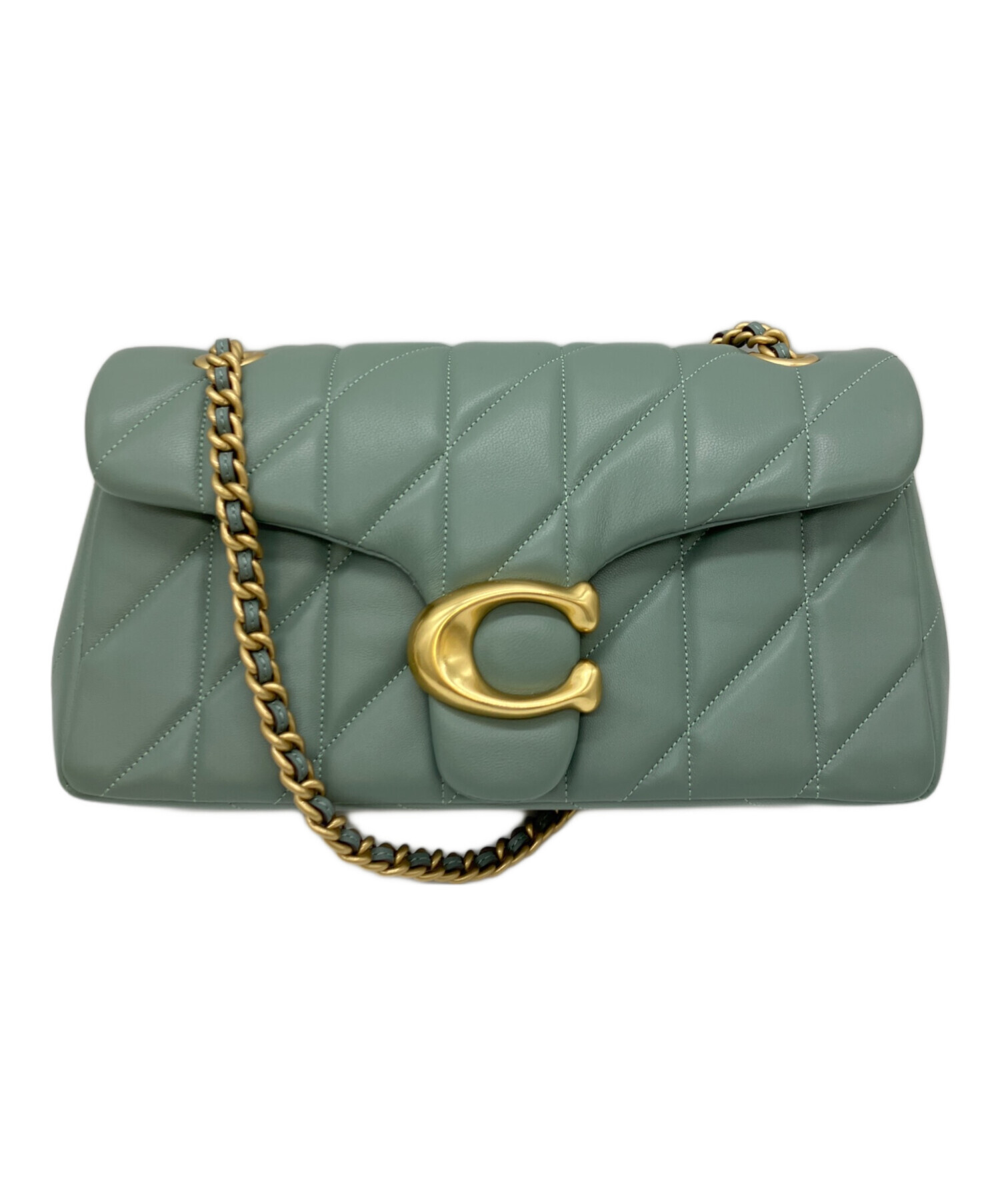 中古・古着通販】COACH (コーチ) チェーンショルダーバッグ セージ