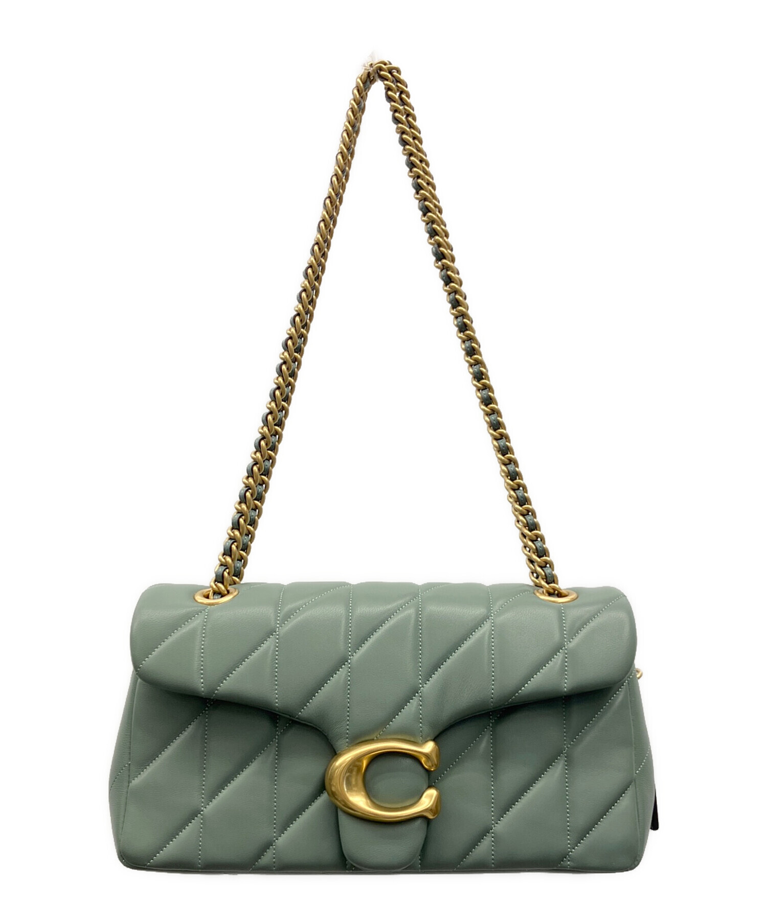 中古・古着通販】COACH (コーチ) チェーンショルダーバッグ セージ