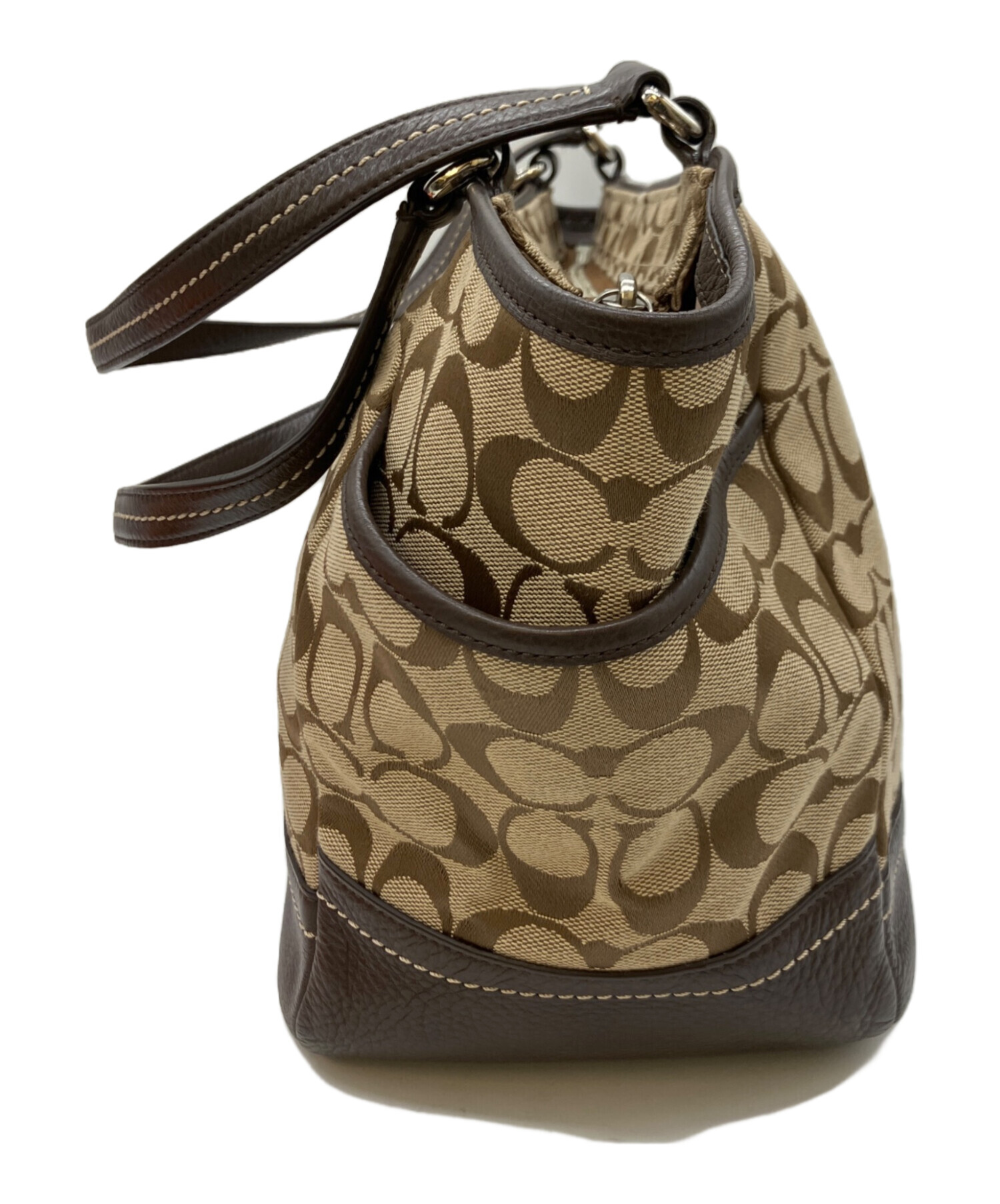 中古・古着通販】COACH (コーチ) トートバッグ ベージュ×ブラウン 