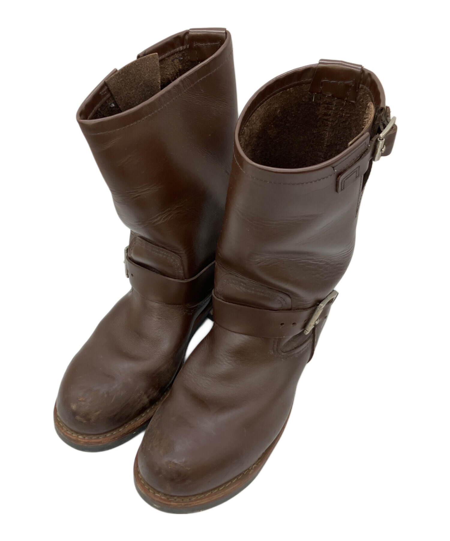 【中古/茶】レッドウイングエンジニアブーツ8178 26.5cmラフアウト 中古・古着通販】RED WING (レッドウィング) エンジニアブーツ