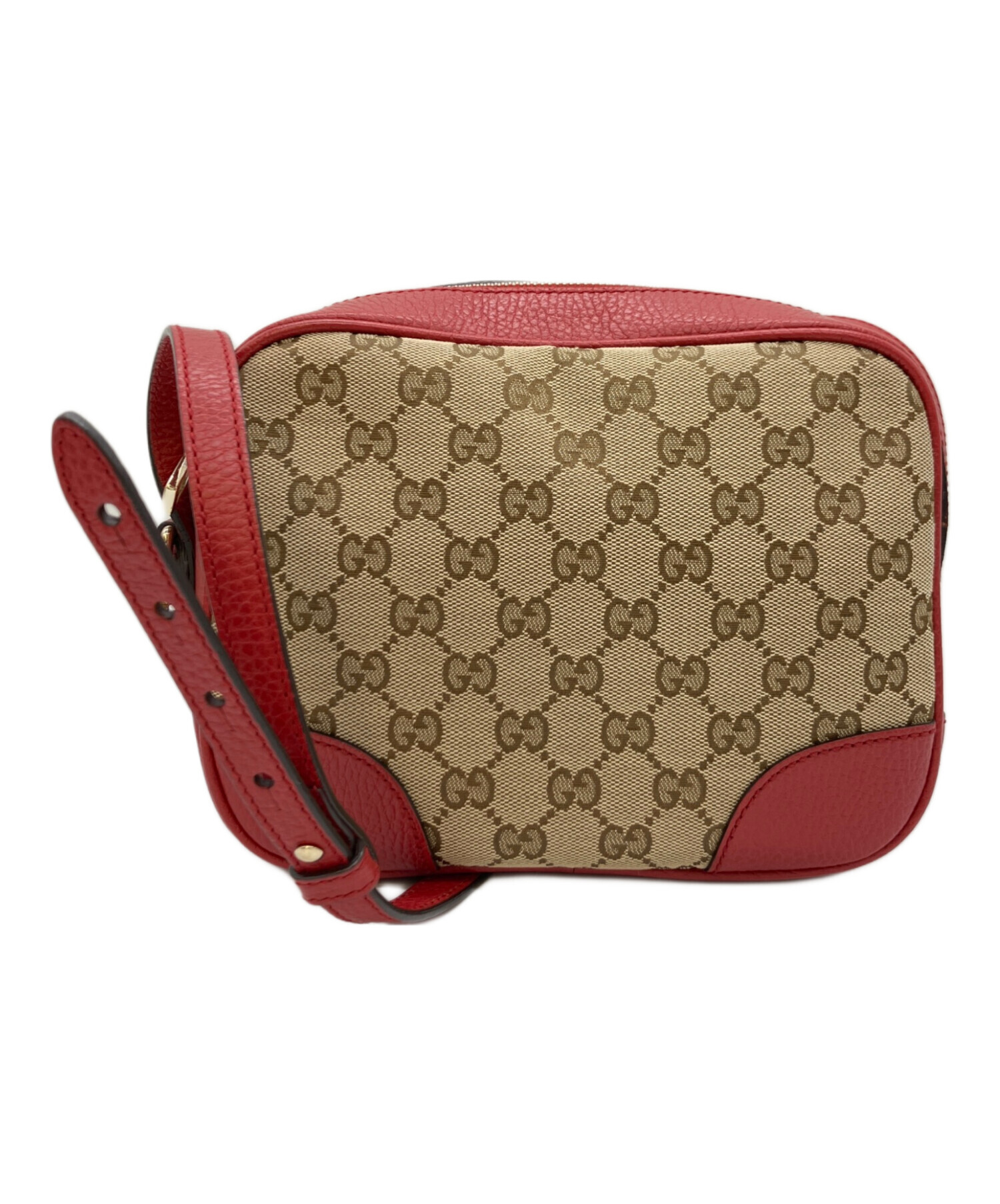中古・古着通販】GUCCI (グッチ) ショルダーバッグ ベージュ×レッド 