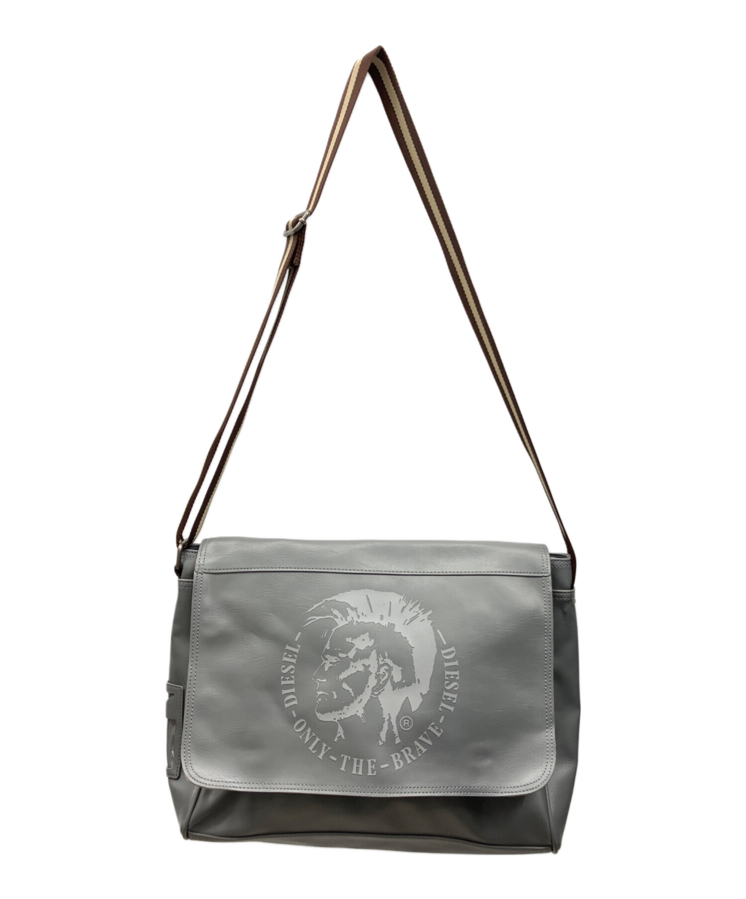 DIESEL ディーゼル ショルダーバッグ  シルバー 【古着】【中古】【送料無料】 中古・古着通販】DIESEL (ディーゼル) グリッター ロゴ ショルダー
