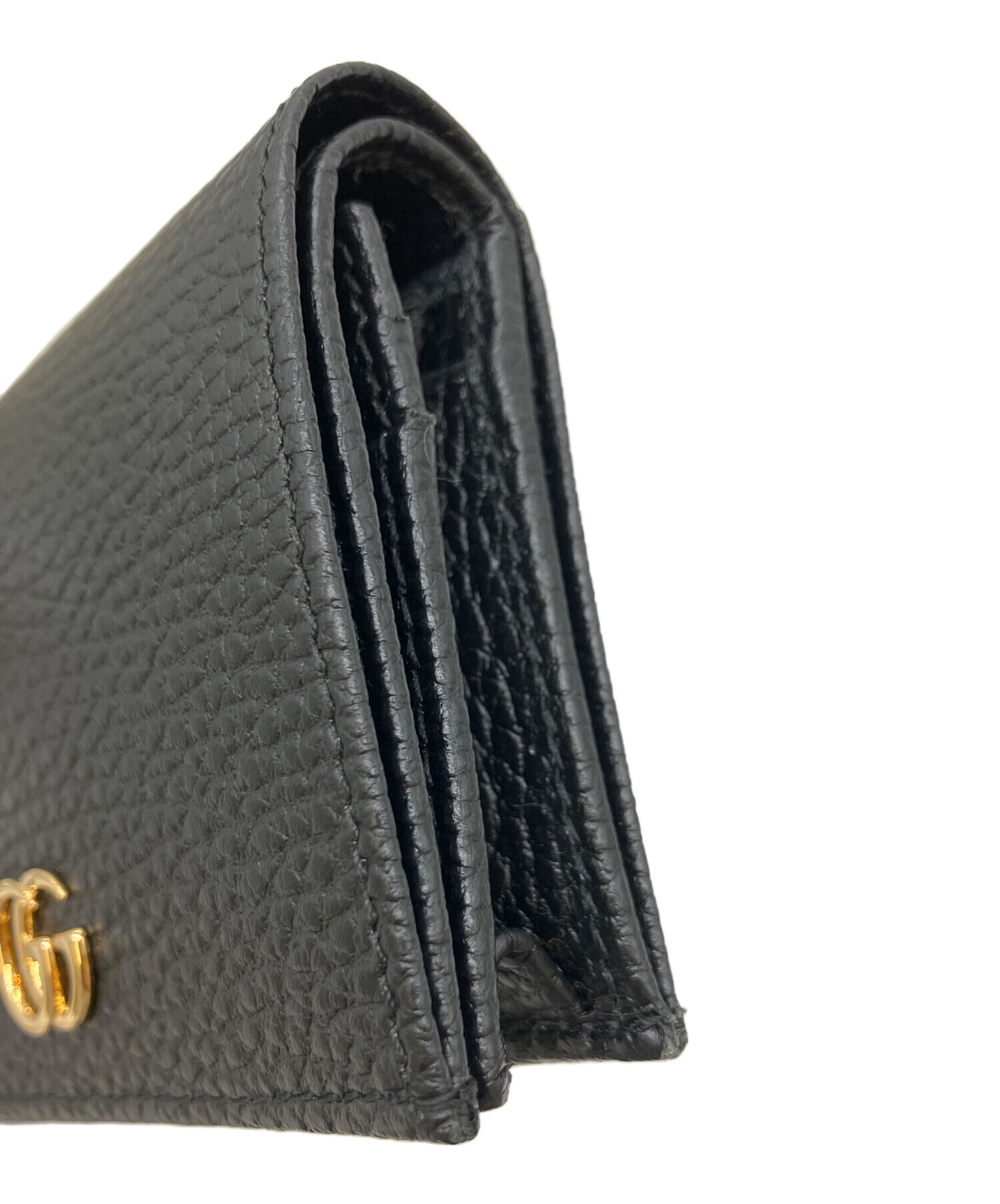新品未使用品Gucci 二つ折り財布 ブラック 中古・古着通販】GUCCI (グッチ) 2つ折り財布 ブラック｜ブランド