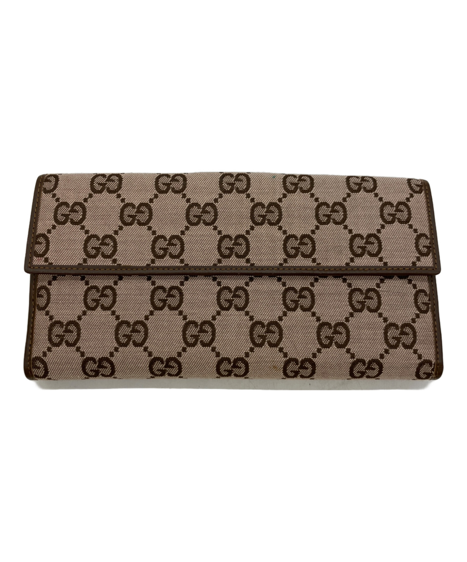 中古・古着通販】GUCCI (グッチ) 長財布 ブラウン×ピンク｜ブランド 