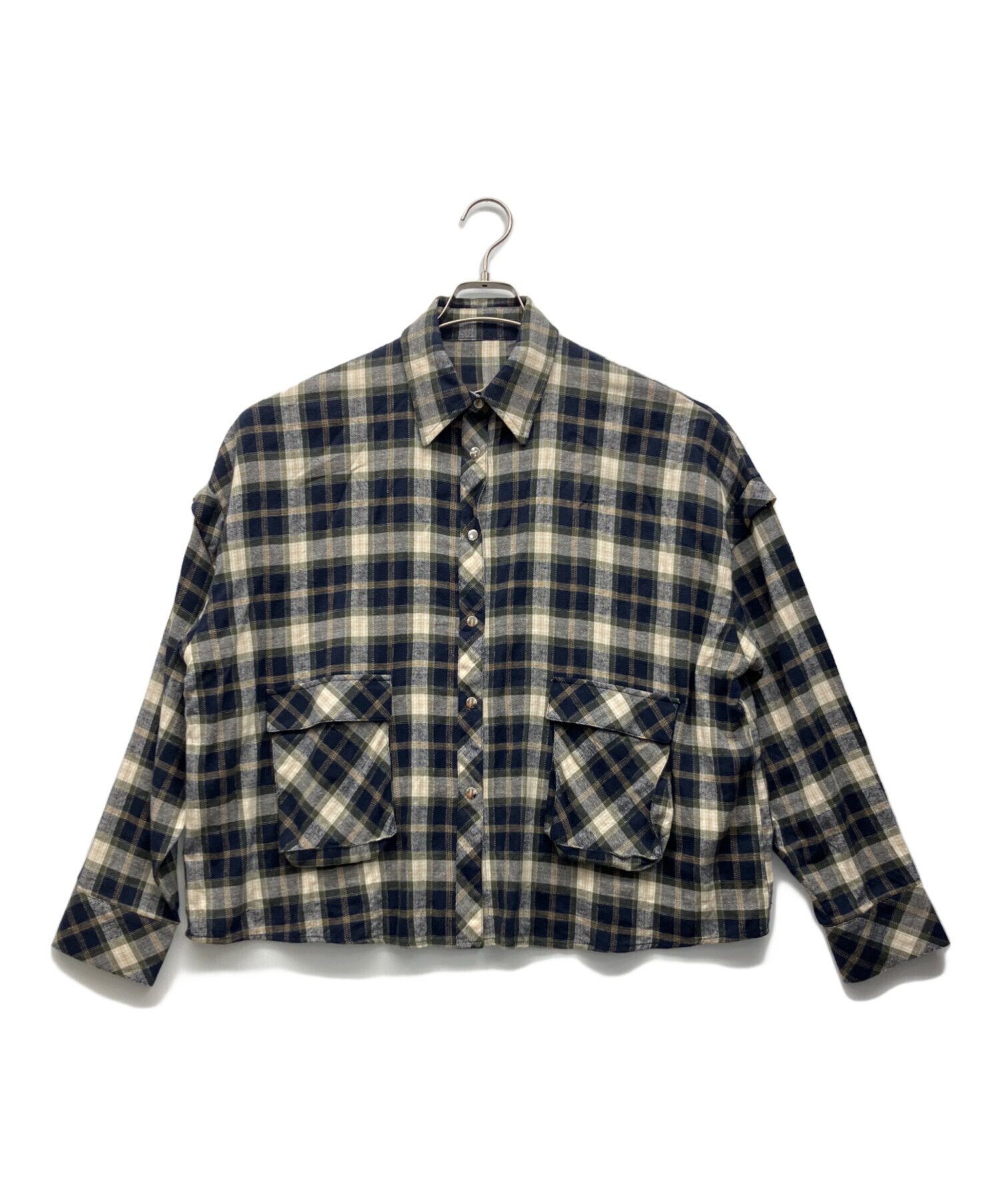 中古・古着通販】BEEDEN (ビーデン) 長袖シャツ ネイビー サイズ:Free 