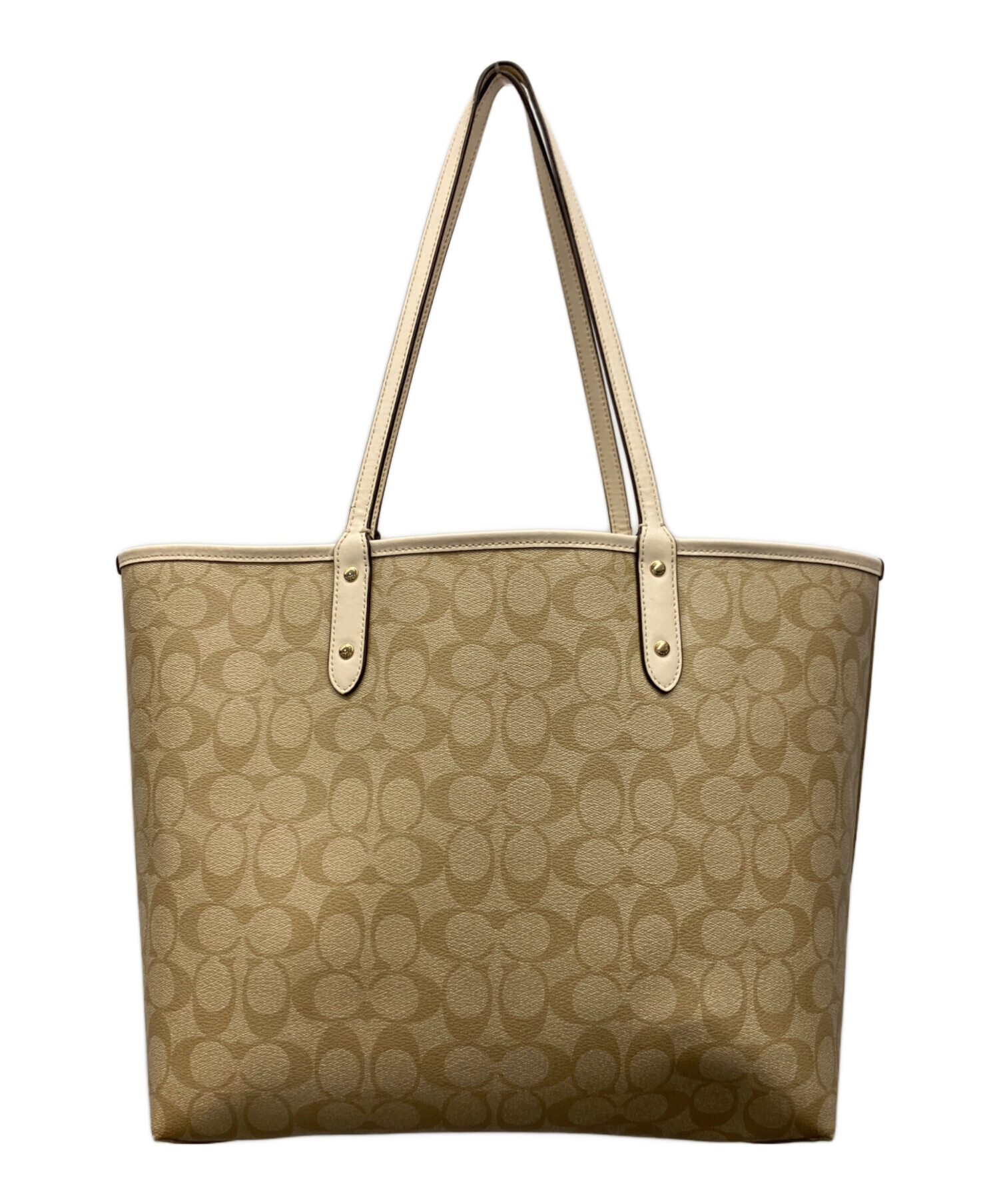 中古・古着通販】COACH (コーチ) トートバッグ ベージュ｜ブランド 