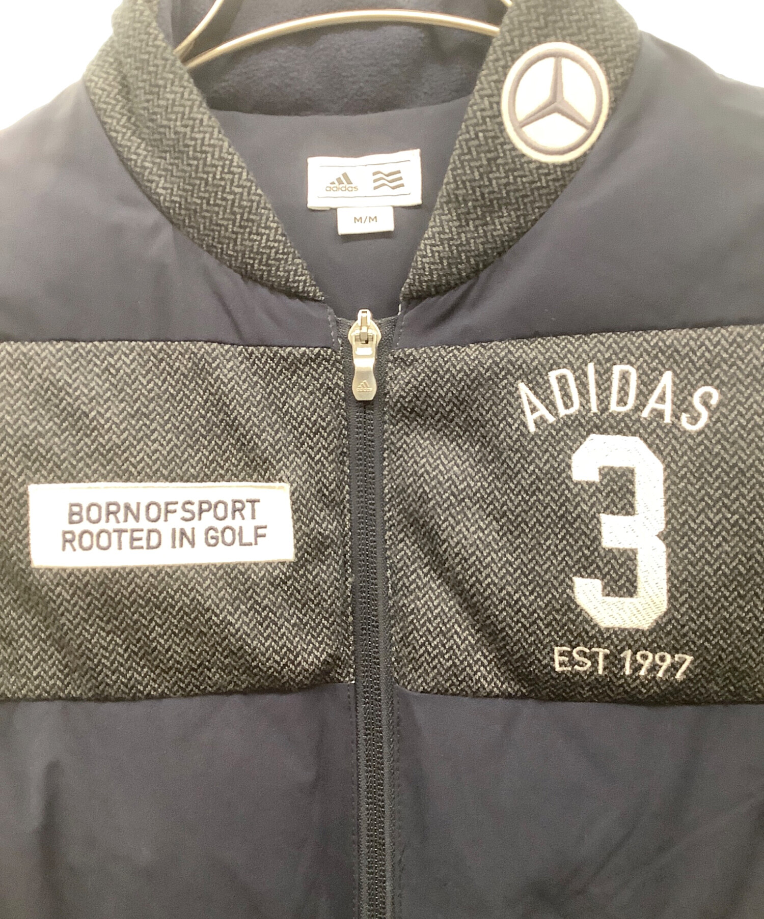 中古・古着通販】adidas (アディダス) 中綿ベスト ネイビー×グレー