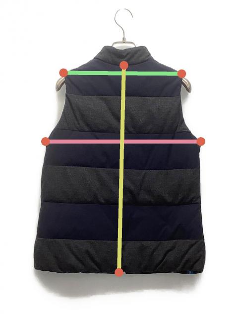 中古・古着通販】adidas (アディダス) 中綿ベスト ネイビー×グレー