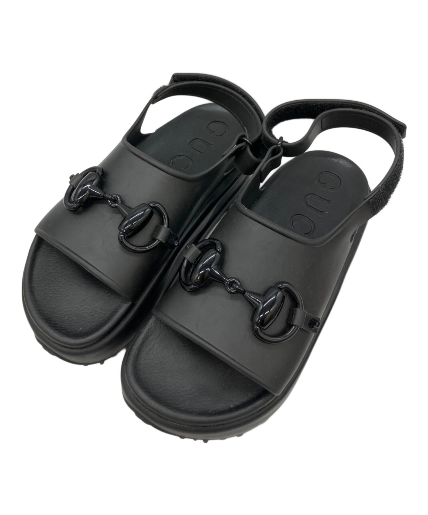 中古・古着通販】GUCCI (グッチ) サンダル ブラック サイズ:37