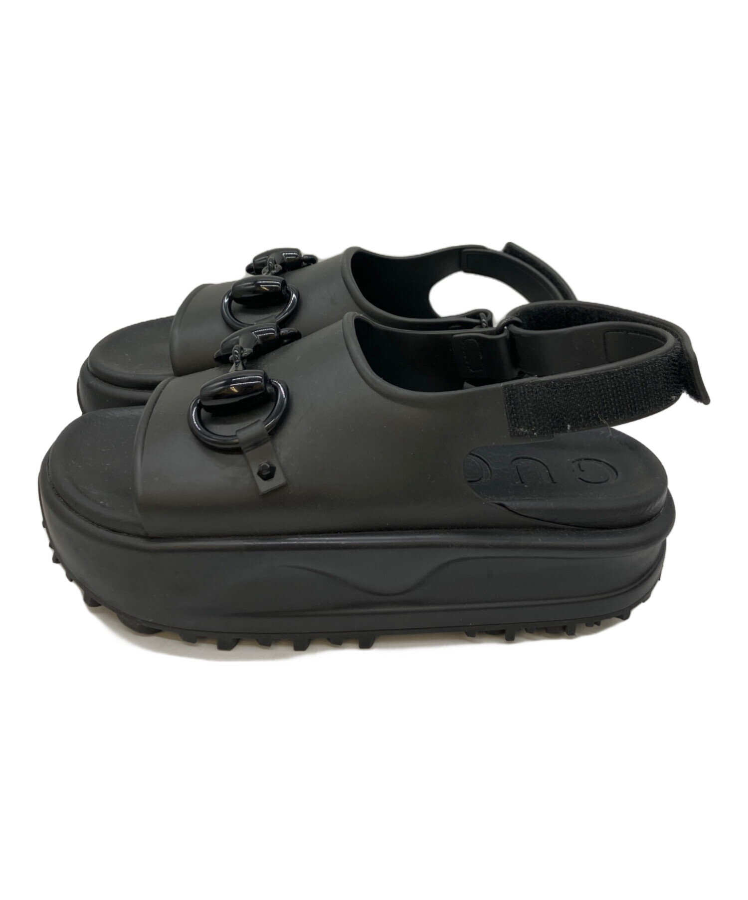 中古・古着通販】GUCCI (グッチ) サンダル ブラック サイズ:37 