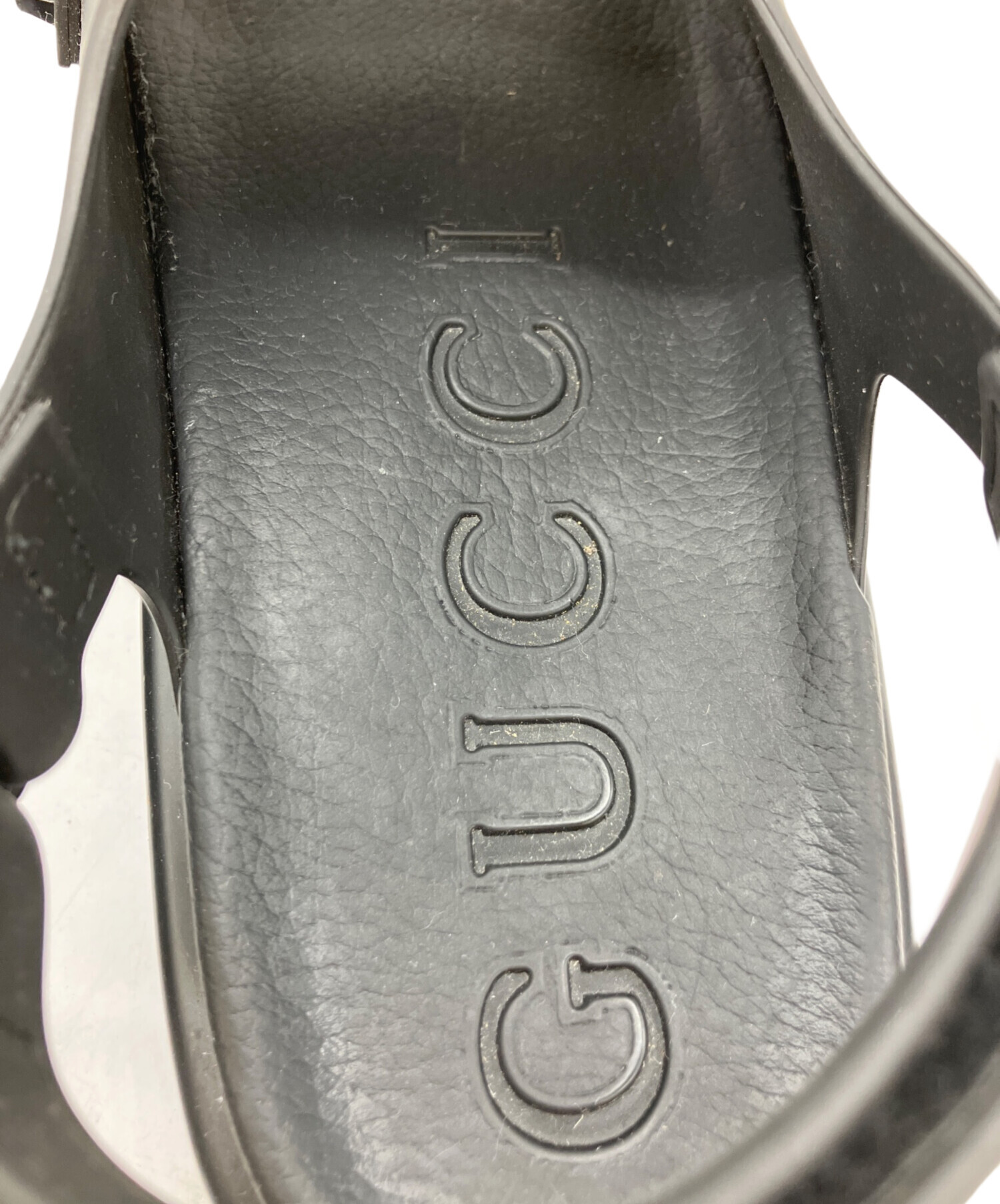 中古・古着通販】GUCCI (グッチ) サンダル ブラック サイズ:37