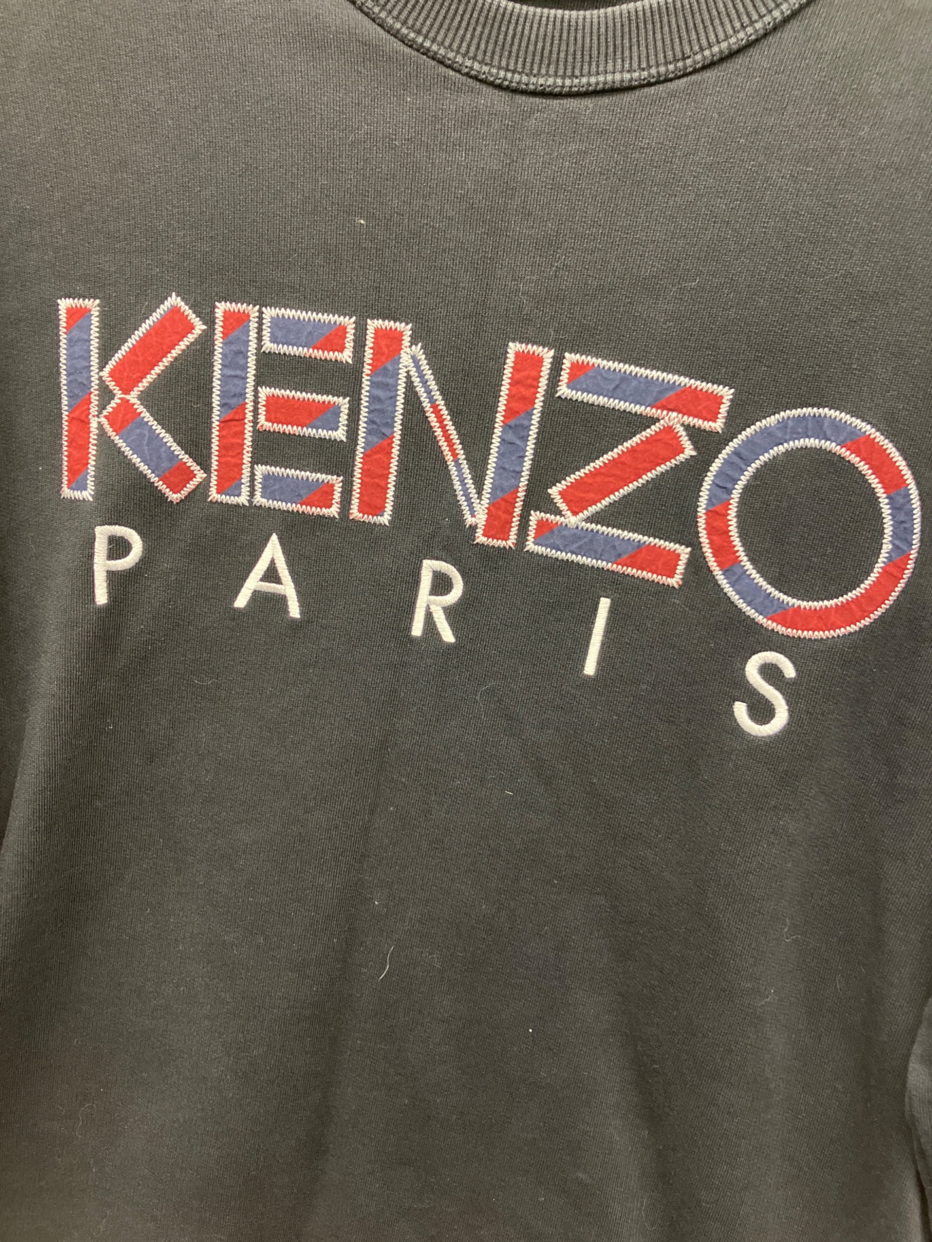 中古・古着通販】KENZO (ケンゾー) 刺繍スウェット ブラック サイズ:M
