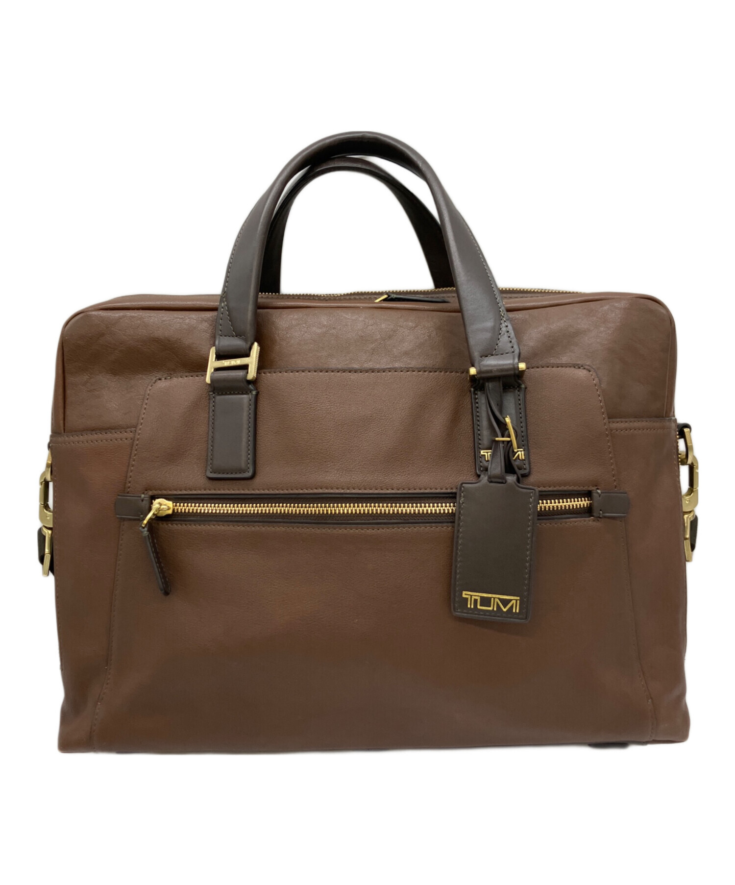 未使用品訳ありTUMI トゥミ　ビジネスバッグ ブラウン　2Way 中古・古着通販】TUMI (トゥミ) 2WAYバッグ ブラウン｜ブランド・古着