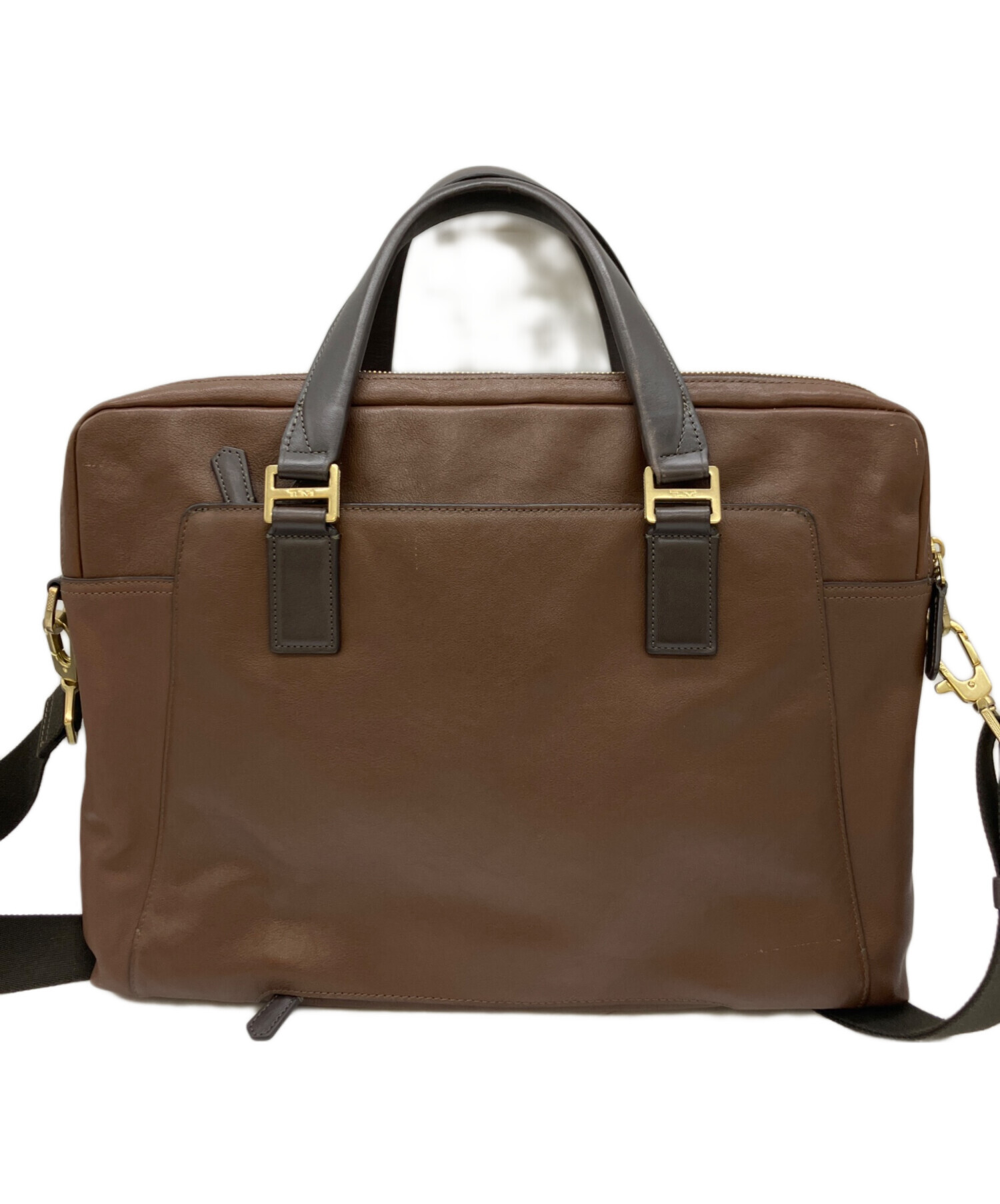 未使用品訳ありTUMI トゥミ　ビジネスバッグ ブラウン　2Way 中古・古着通販】TUMI (トゥミ) 2WAYバッグ ブラウン｜ブランド・古着