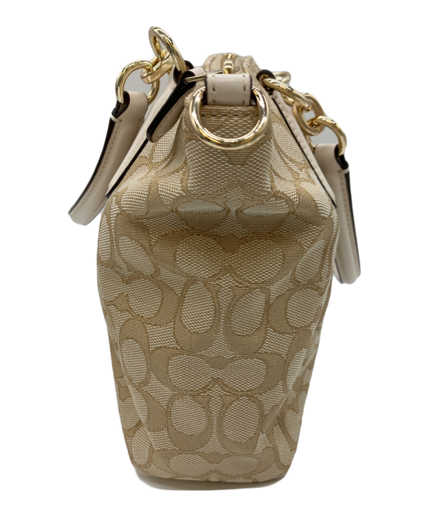 COACH  コーチ　2way バッグ　ベージュ 中古・古着通販】COACH (コーチ) 2WAYバッグ ピンクベージュ｜ブランド