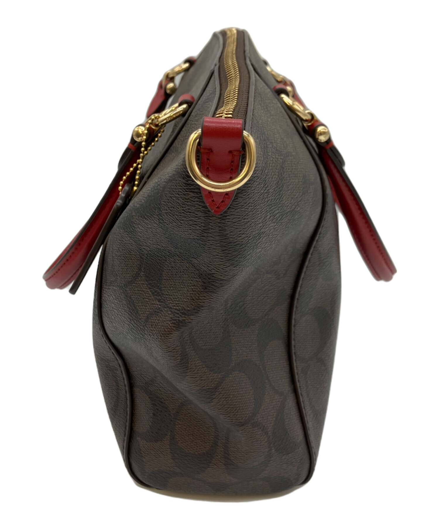 COACH 2WAY レザーバッグ　ブラウン 中古・古着通販】COACH (コーチ) アシュレイ レザー サッチェル 2WAY