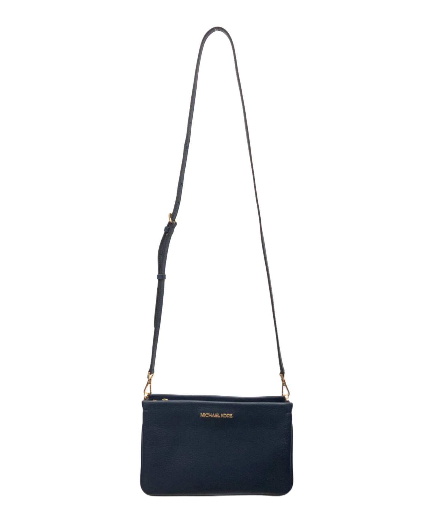 MICHAEL KORS ショルダーバッグ 中型 ホワイト/ネイビー 中古・古着通販】MICHAEL KORS (マイケル・コース) ショルダーバッグ