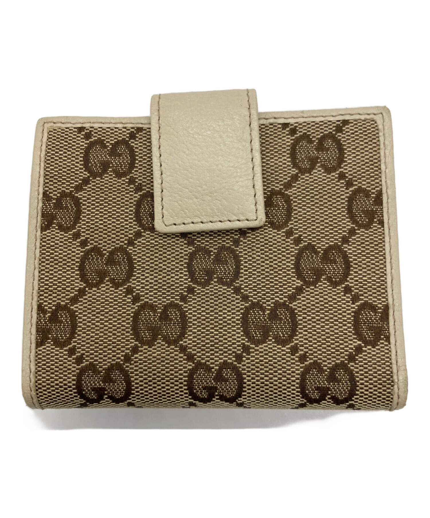 GUCCI 二つ折り財布 ベージュ Amazon | GUCCI [グッチ] アウトレット 二つ折り財布 GGキャンバス