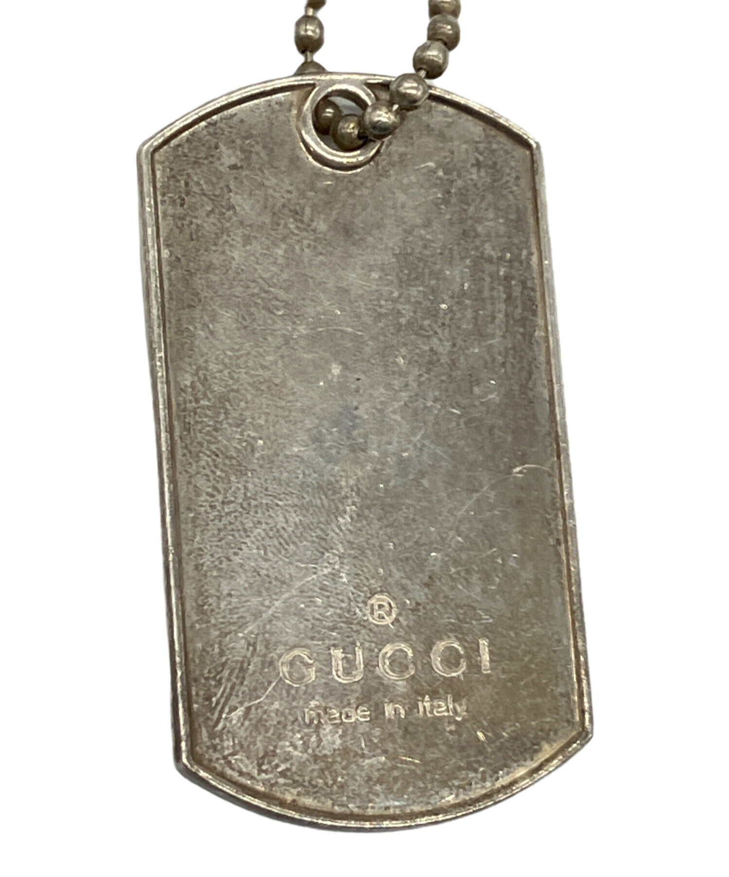 GUCCIシルバードッグタグネックレス GUCCI（グッチ） ネックレス ドッグタグ ダブルプレート ボール
