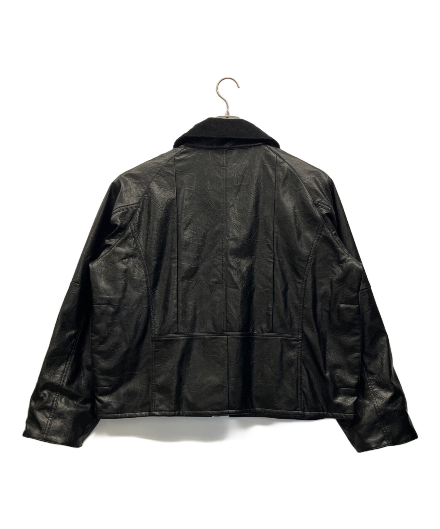 中古・古着通販】Noen (ノエン) フェイクレザージャケット ブラック