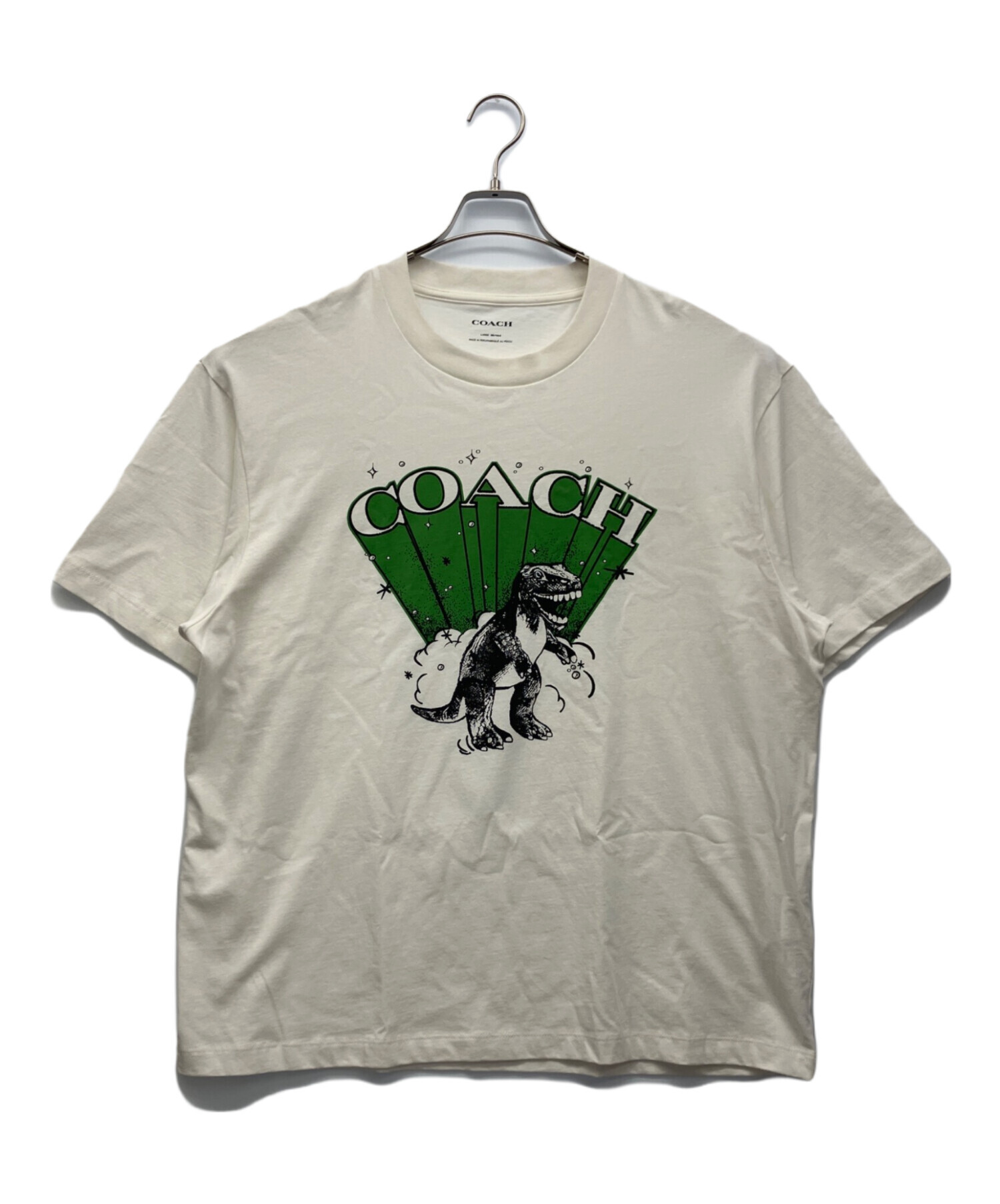 中古・古着通販】COACH (コーチ) ダイナソーTシャツ ホワイト サイズ:L
