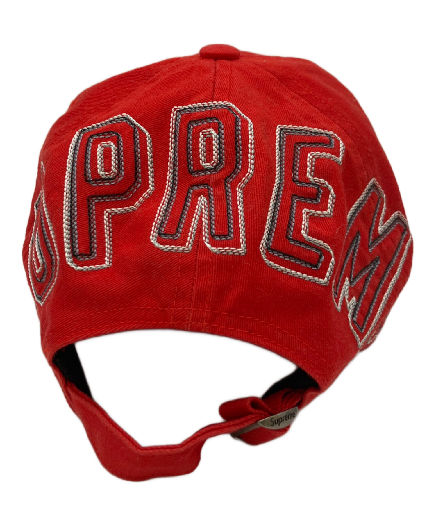 Supreme ワークキャップ レッド　帽子　赤ステッカー付き 中古・古着通販】Supreme (シュプリーム) キャップ レッド｜ブランド