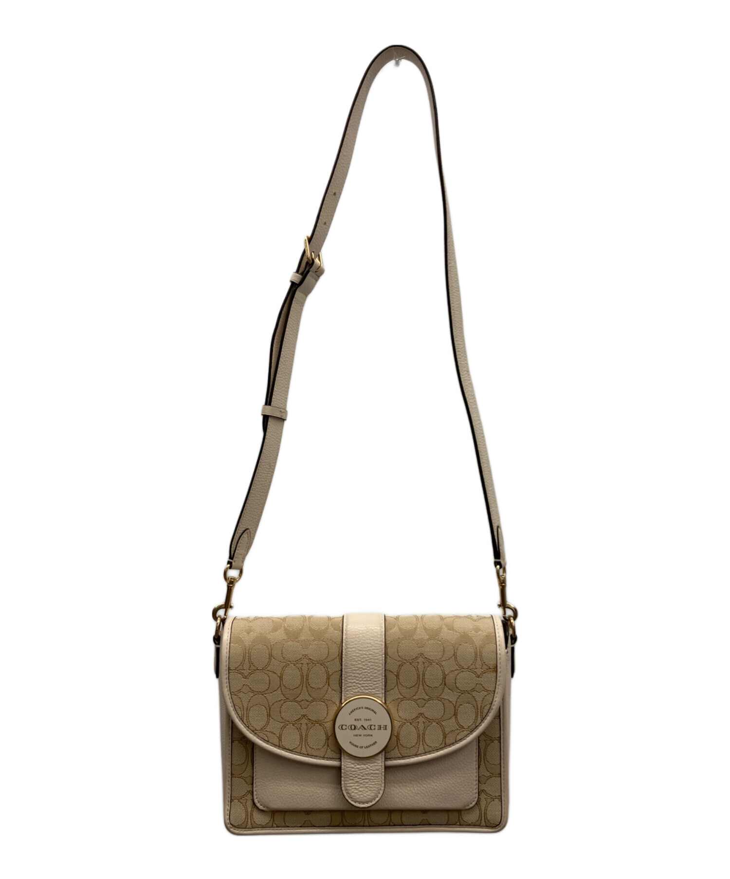 中古・古着通販】COACH (コーチ) ショルダーバッグ ベージュ｜ブランド