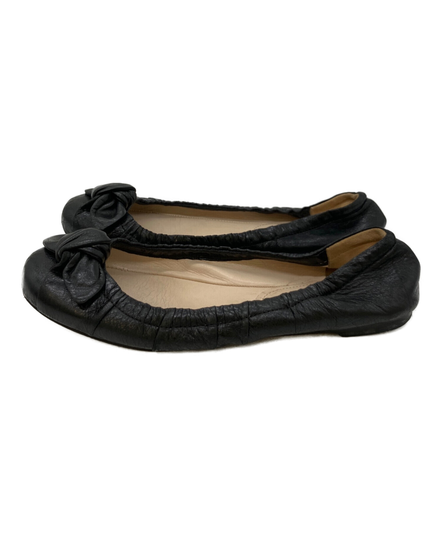中古・古着通販】PRADA (プラダ) バレエシューズ ブラック サイズ:35 1