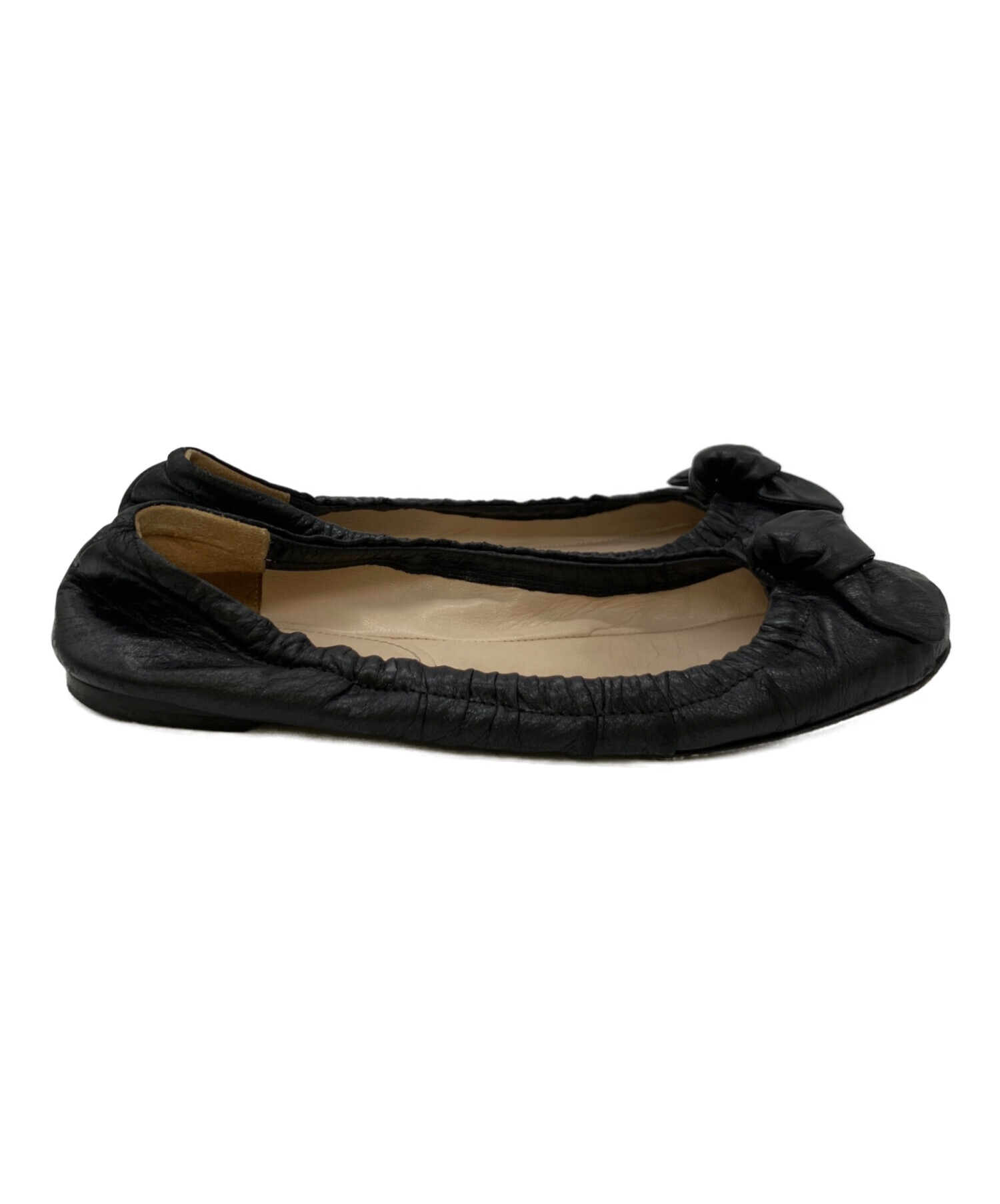 中古・古着通販】PRADA (プラダ) バレエシューズ ブラック サイズ:35 1