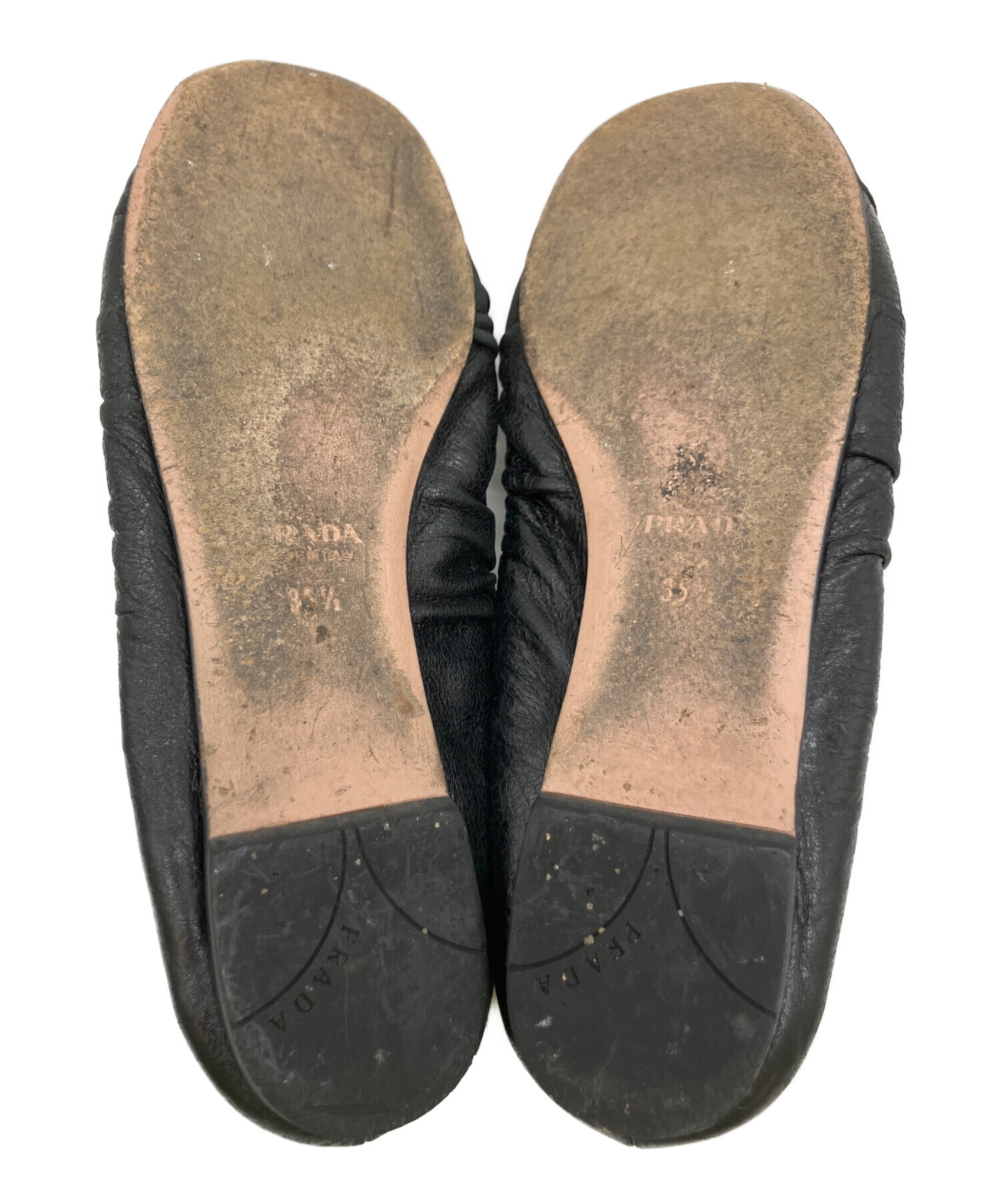 中古・古着通販】PRADA (プラダ) バレエシューズ ブラック サイズ:35 1