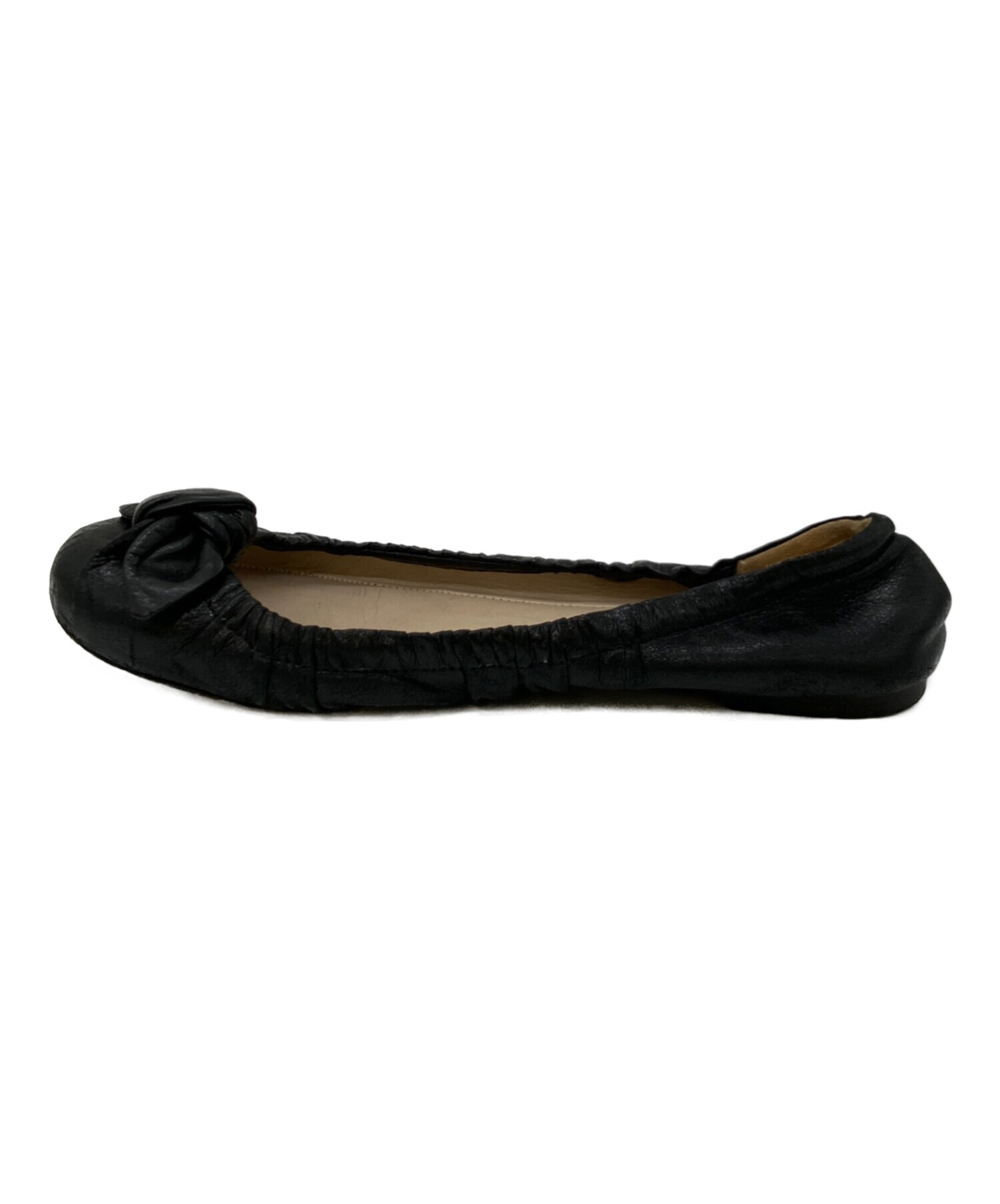 PRADA バレエシューズ ブラック 35 中古・古着通販】PRADA (プラダ) バレエシューズ ブラック サイズ:35 1