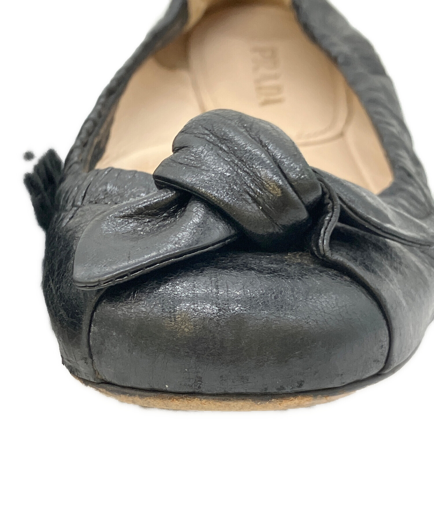 PRADA ブラック バレエシューズ　24.5相当 中古・古着通販】PRADA (プラダ) バレエシューズ ブラック サイズ:35 1